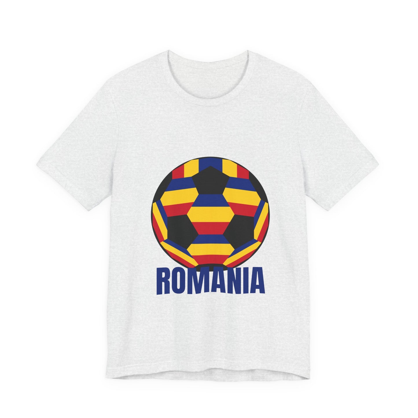 Romania Fan Specialty Soccer Ball Design T Shirt