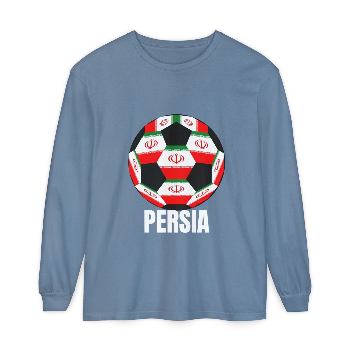 Persia Fan Specialty Soccer Ball Design Long Sleeve Shirt