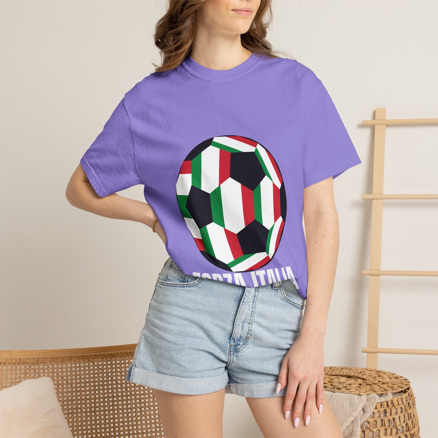 Forza Italia Fan Specialty Soccer Ball Design T Shirt