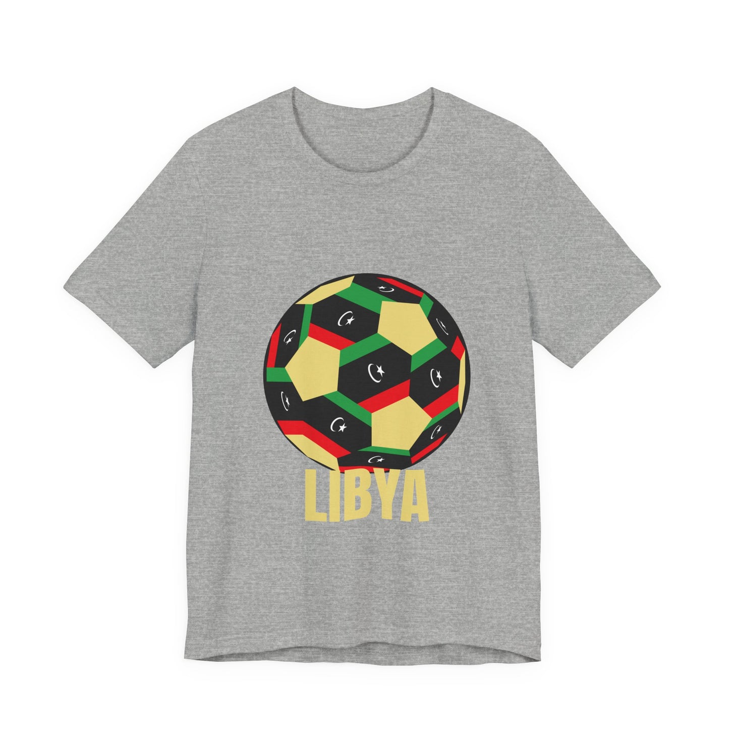 Libya Fan Specialty Soccer Ball Design T Shirt
