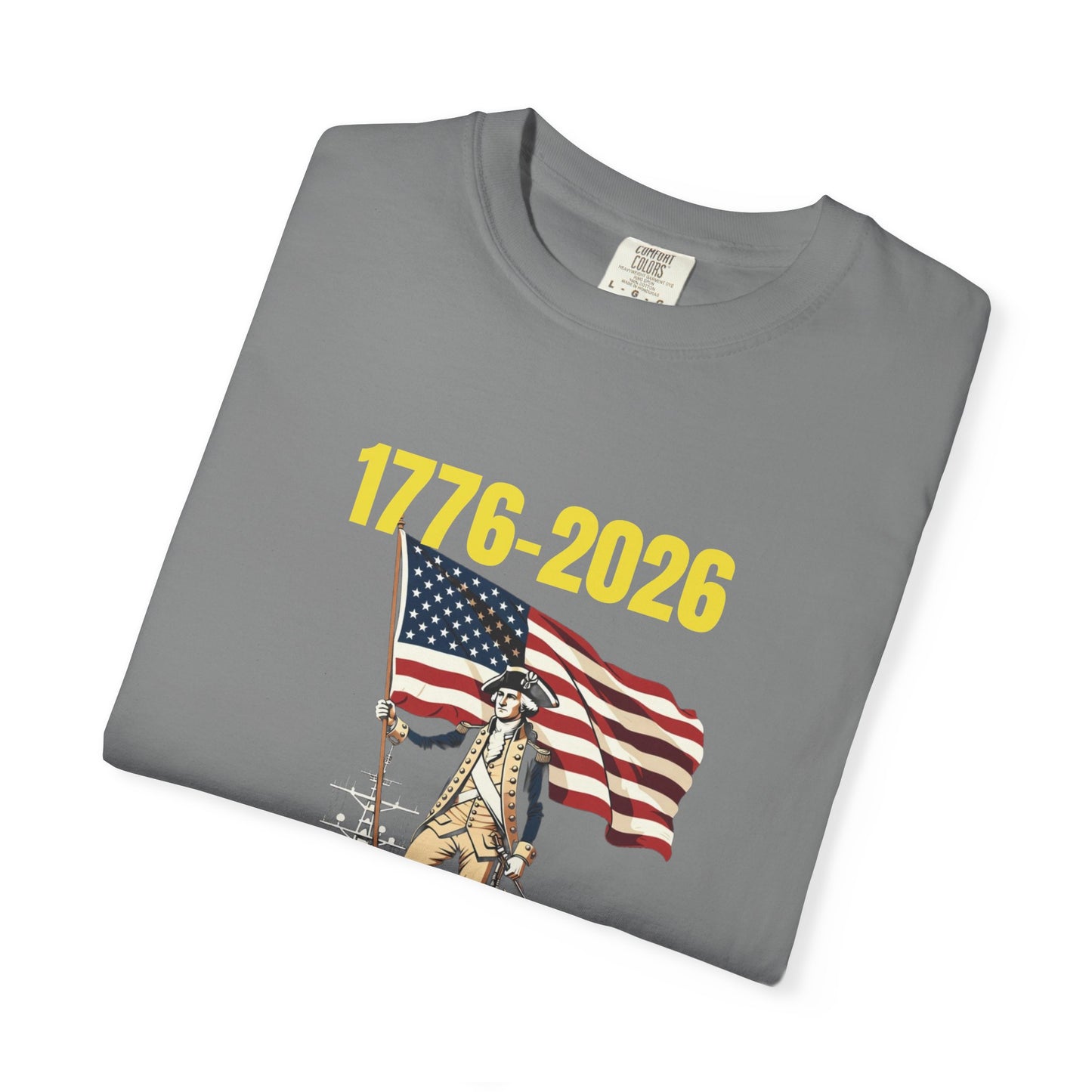 George Washington on an Aircraft Carrier with an American Flag T-shirt | 250 Years of Winning