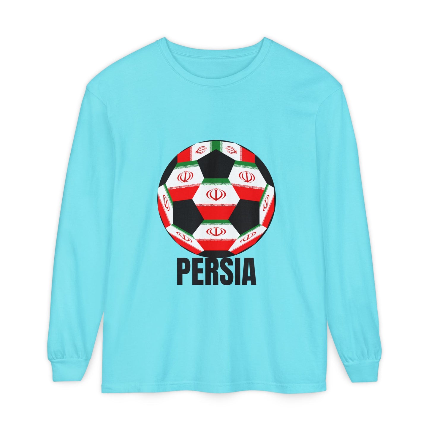 Persia Fan Specialty Soccer Ball Design  Long Sleeve Tee