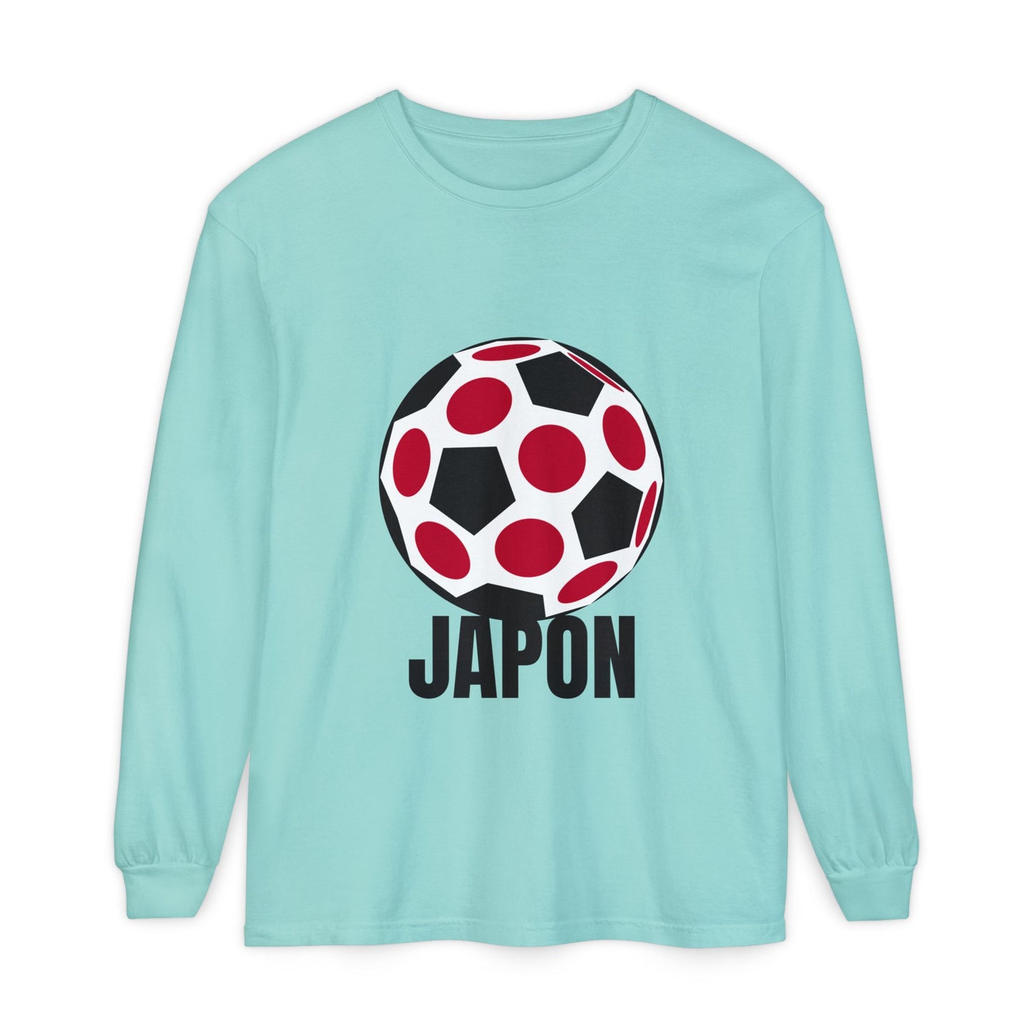 Japon Fan Specialty Soccer Ball Design Long Sleeve Tee