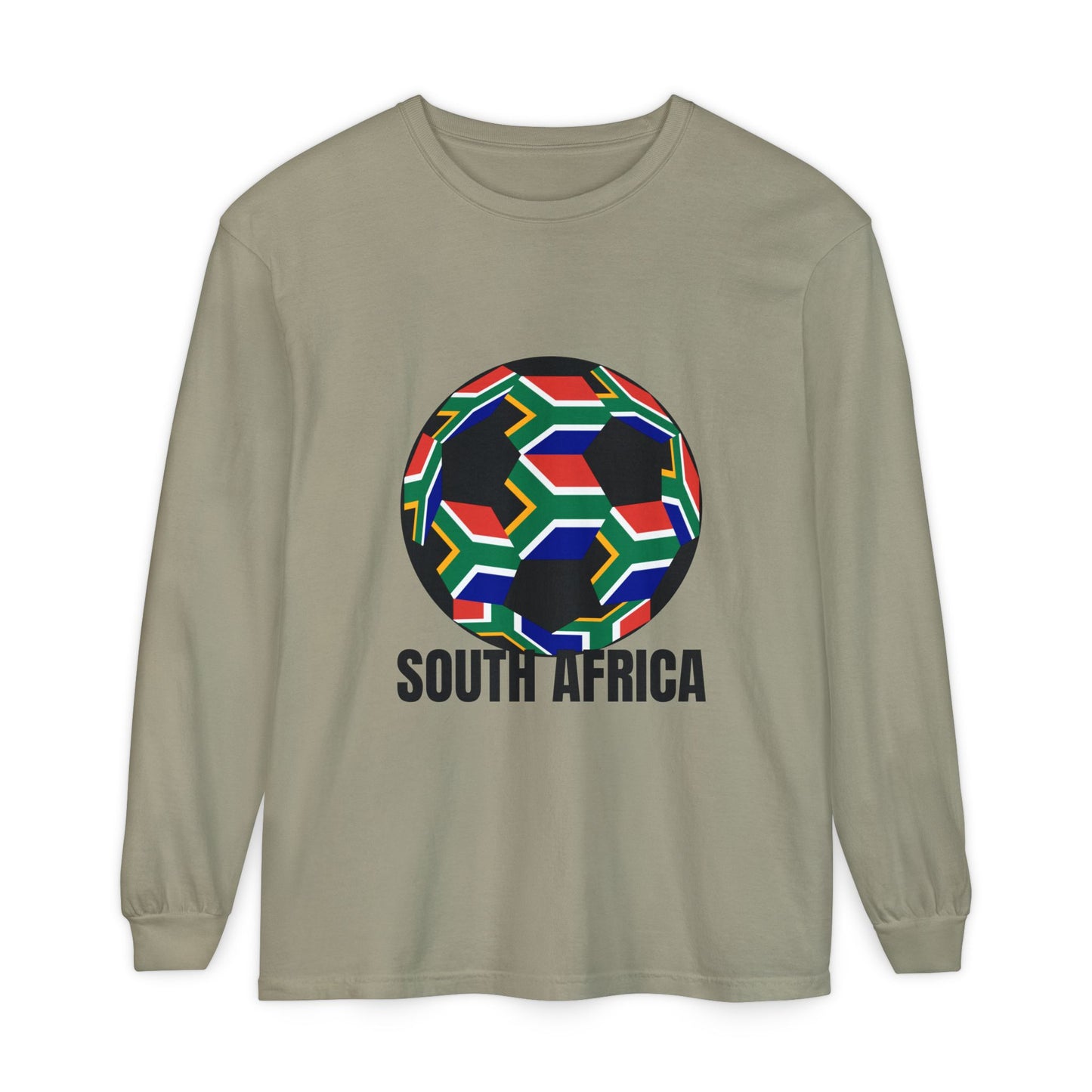 South Africa Fan Specialty Soccer Ball Design Long Sleeve Shirt