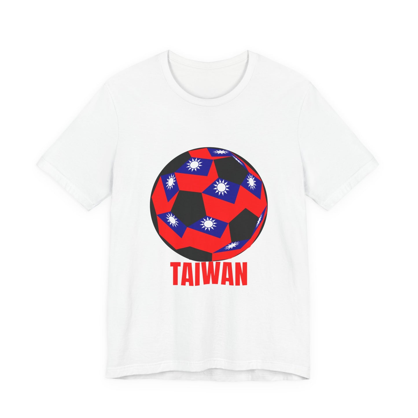 Taiwan Soccer Ball Graphic with 'TAIWAN' Red Text