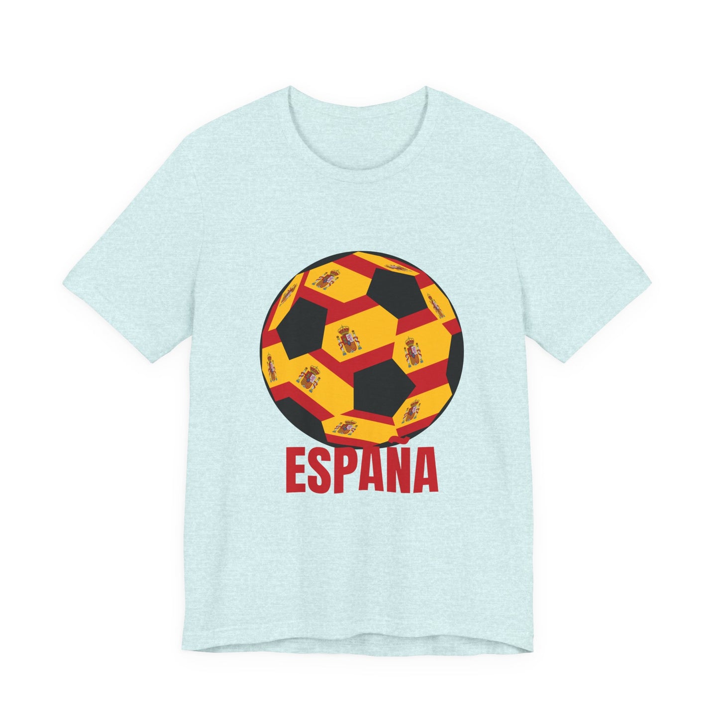 España Soccer Ball Design T-Shirt Red Text