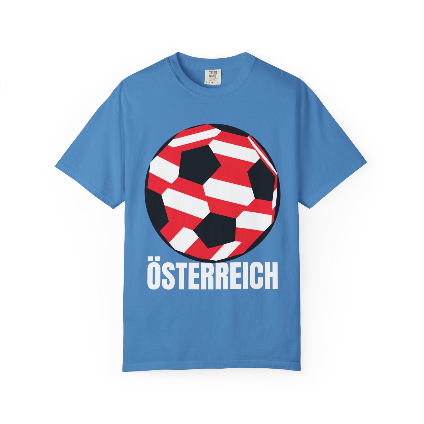 Austria Football Fan Old School Osterreich Custom Soccer Ball Design T-Shirt