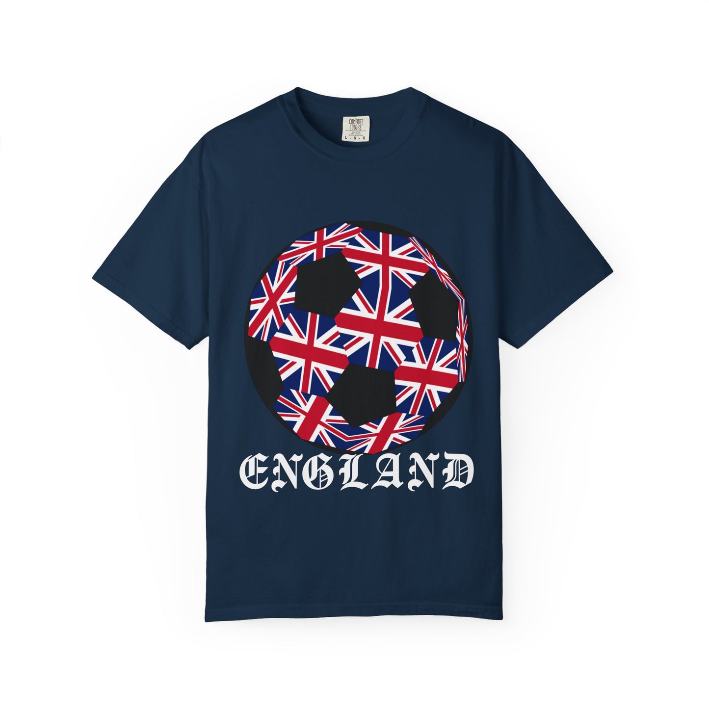 Old English Style Specialty Soccer Ball Design T Shirt