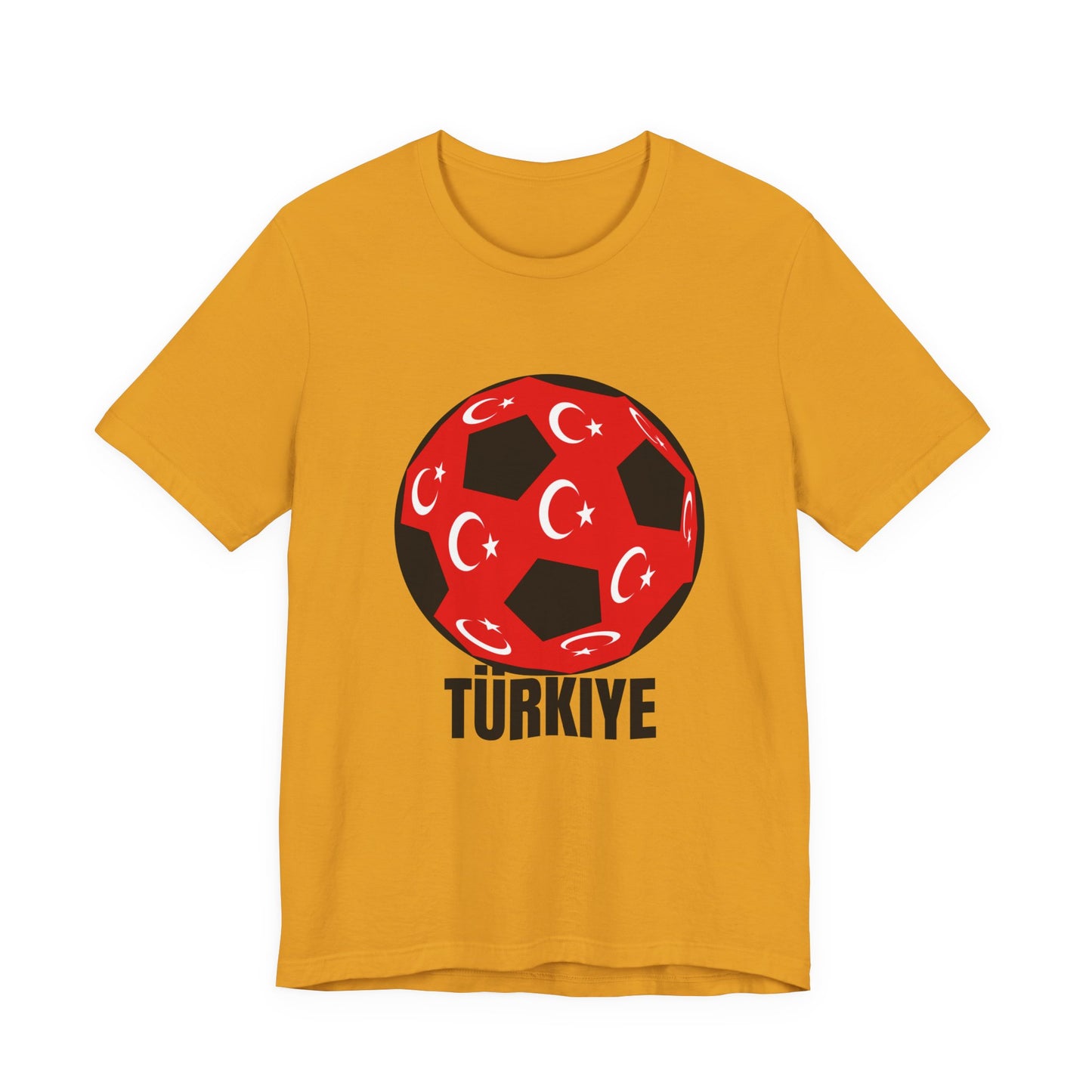 Türkiye Fan Specialty Soccer Ball Design T Shirt Black Text