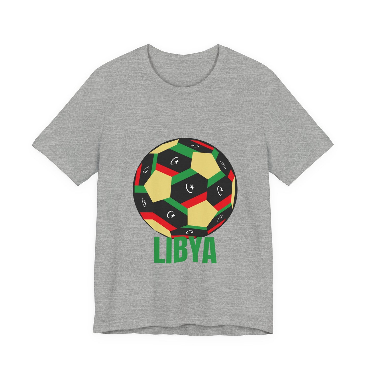 Libya Fan Specialty Soccer Ball Design T Shirt
