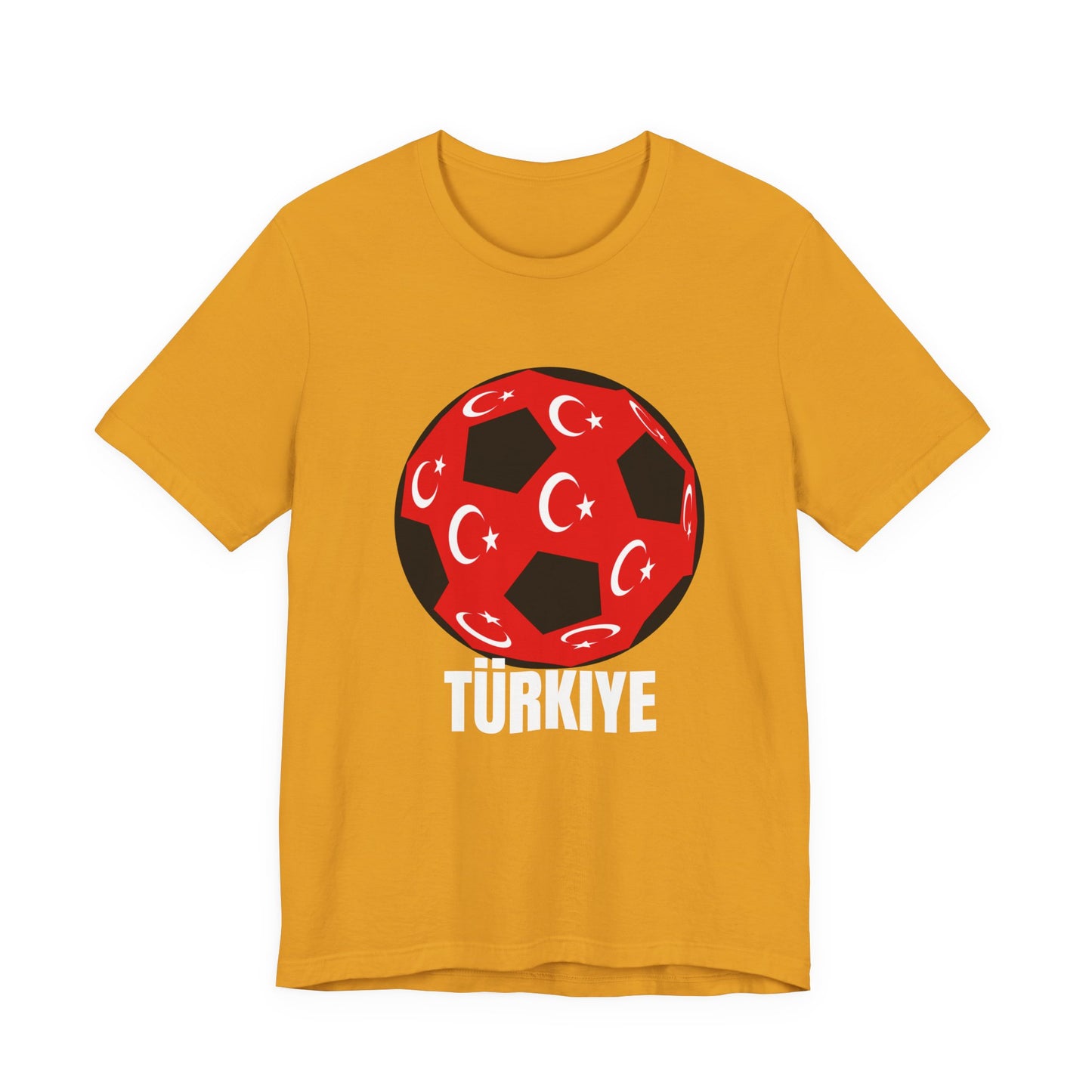 Türkiye Fan Specialty Soccer Ball Design T Shirt White Text