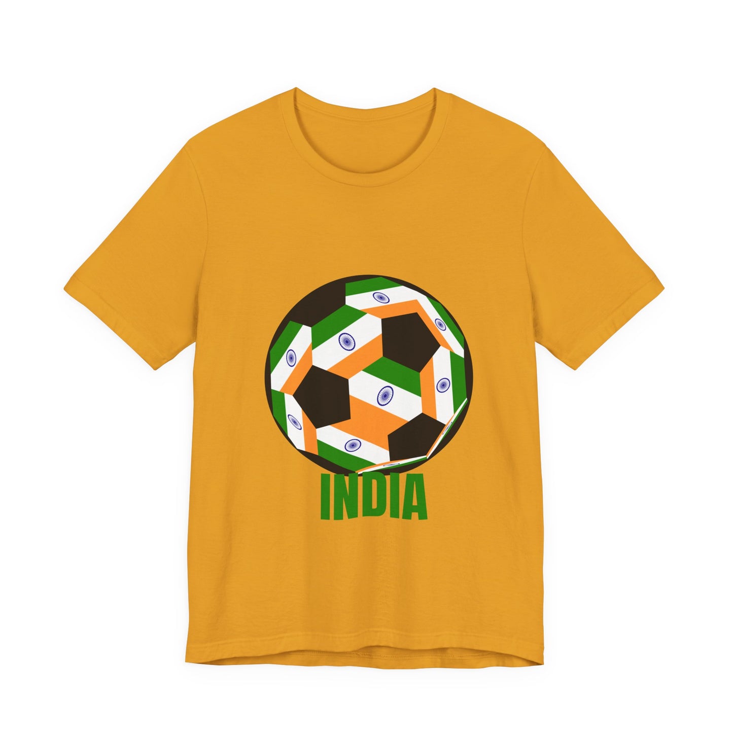 India Fan Specialty Soccer Ball Design T Shirt