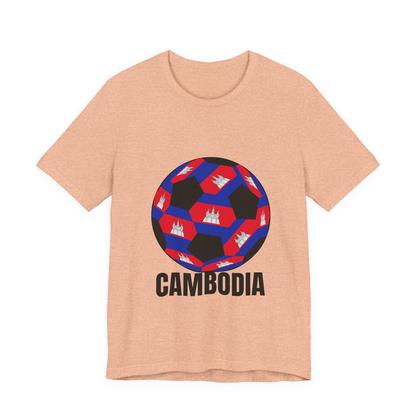 Cambodia Fan Specialty Soccer Ball Design T Shirt