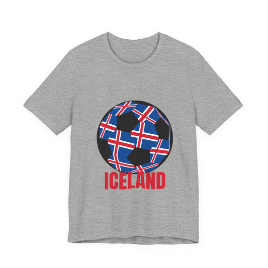 Iceland Fan Specialty Soccer Ball Design T Shirt