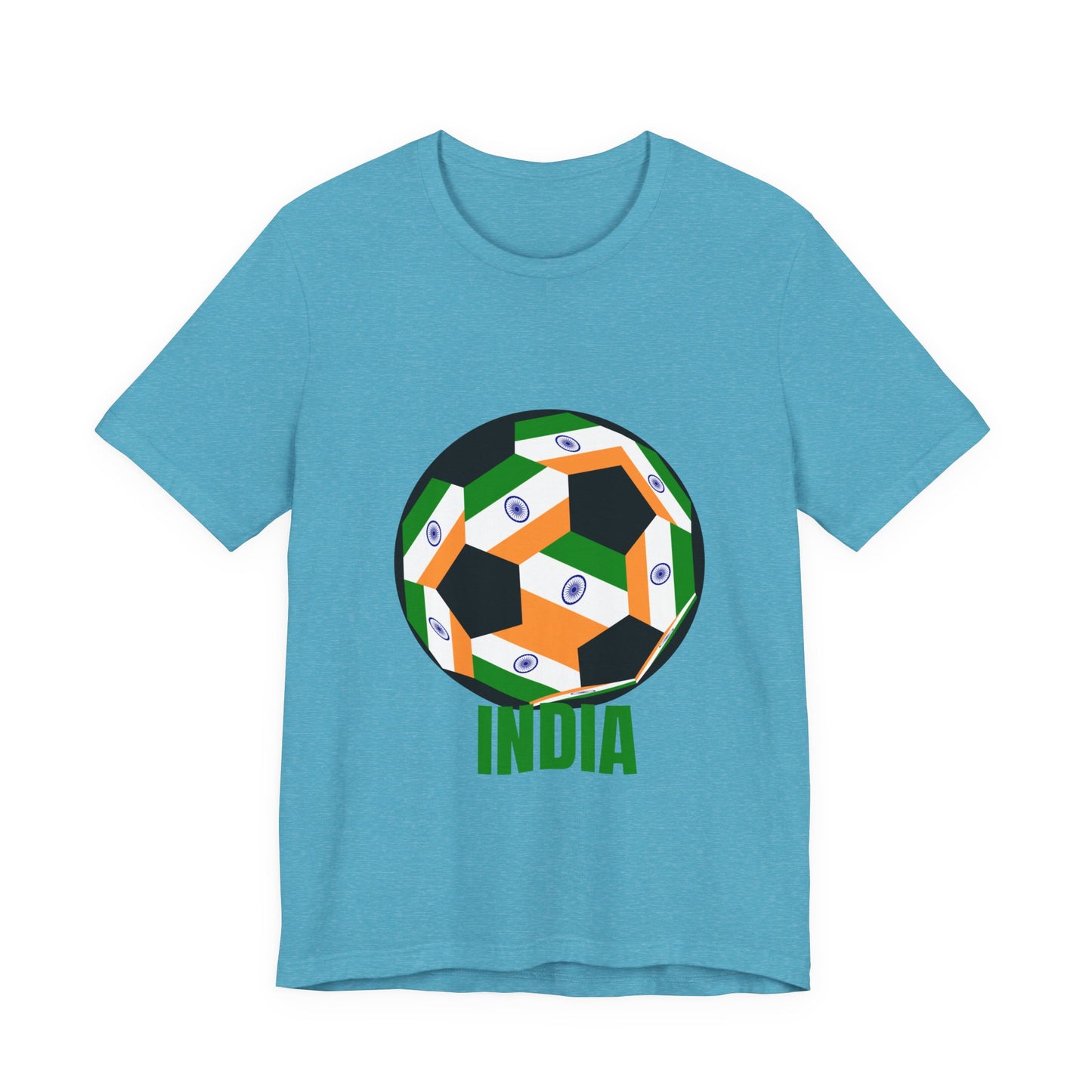 India Fan Specialty Soccer Ball Design T Shirt