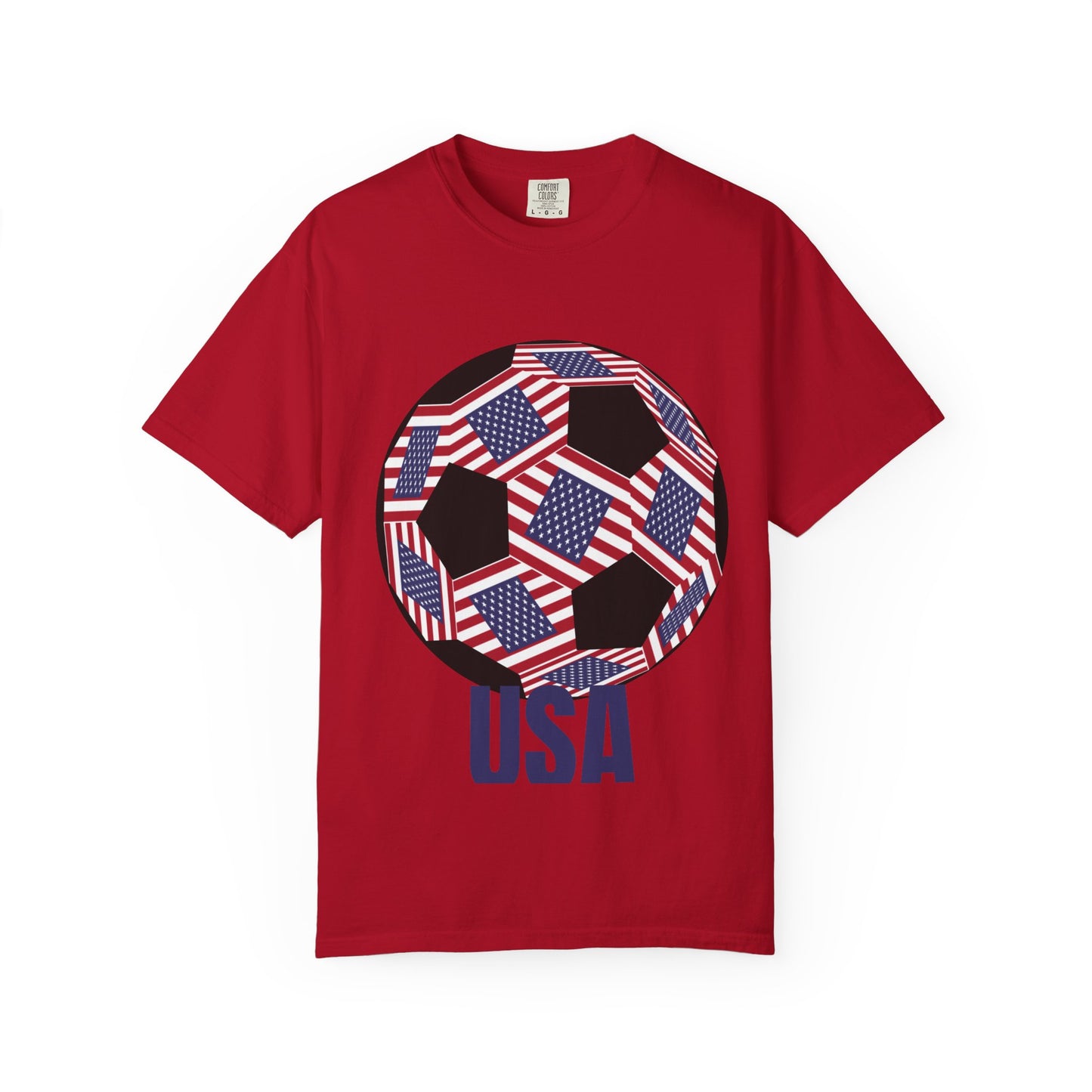 Patriotic USA Fan Specialty Soccer Ball Design T Shirt