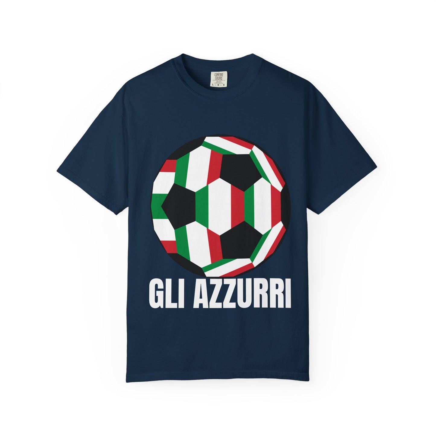 Gli Azzurri Fan Specialty Soccer Ball Design T Shirt
