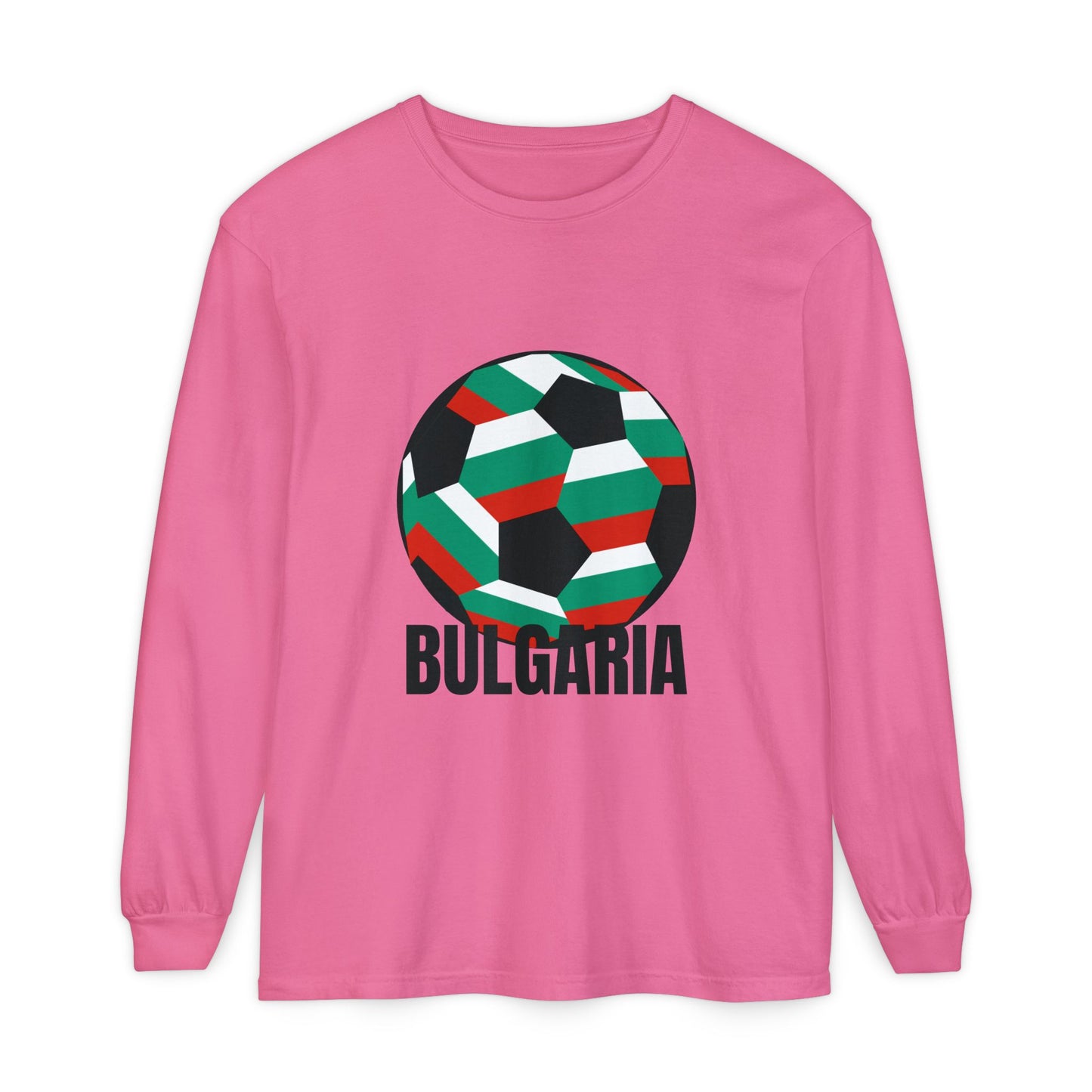 Bulgaria Fan Specialty Soccer Ball Design Long Sleeve Tee