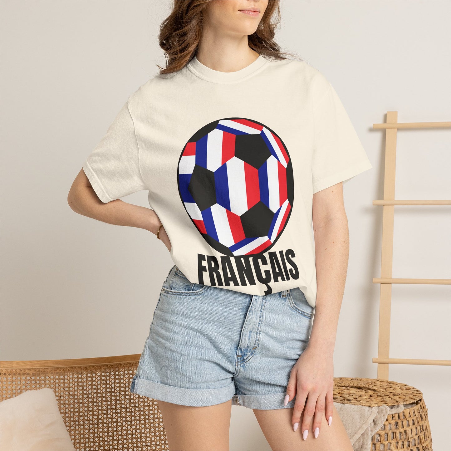 FRANÇAIS Fan Specialty Soccer Ball Design T Shirt