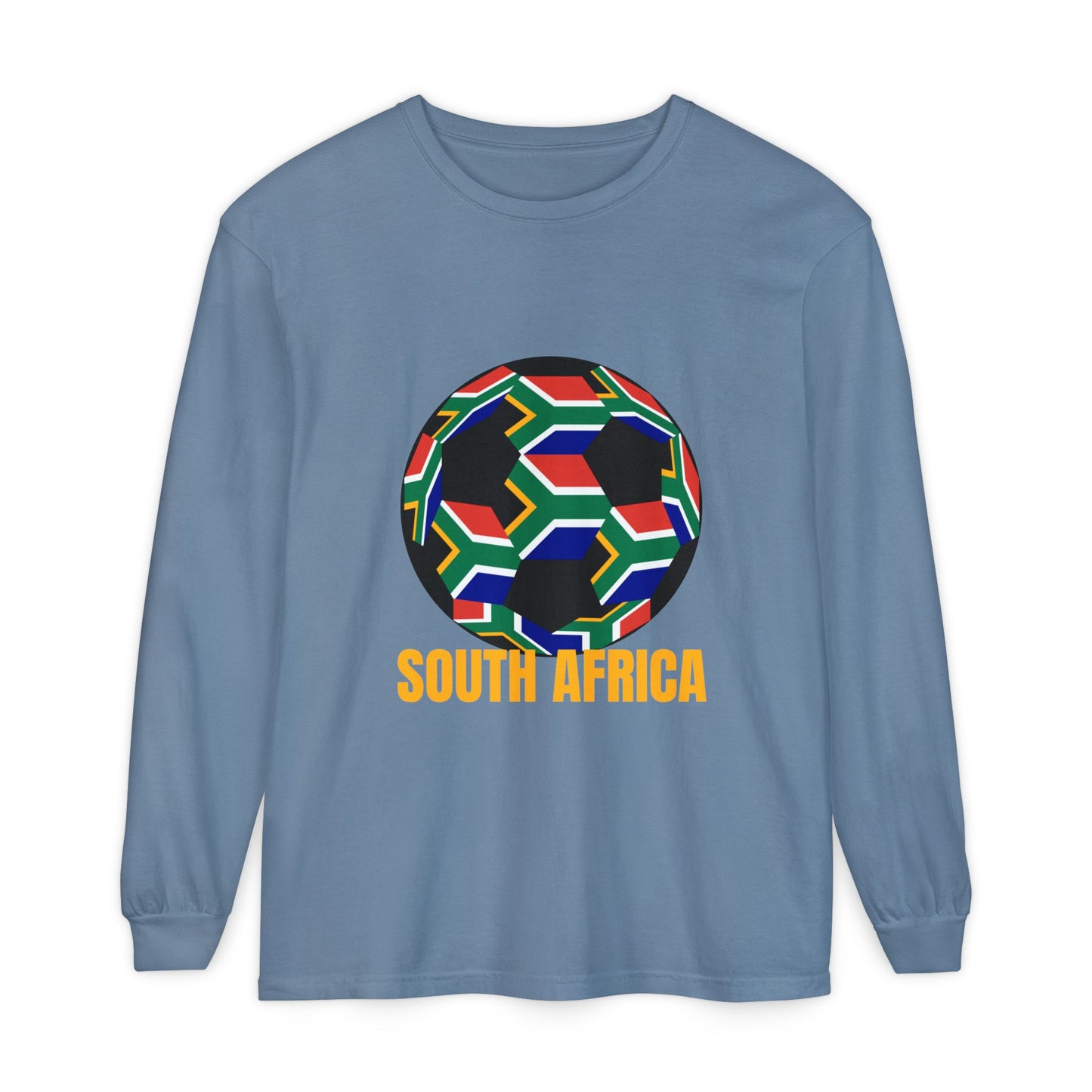 South Africa Fan Specialty Soccer Ball Design Long Sleeve Tee
