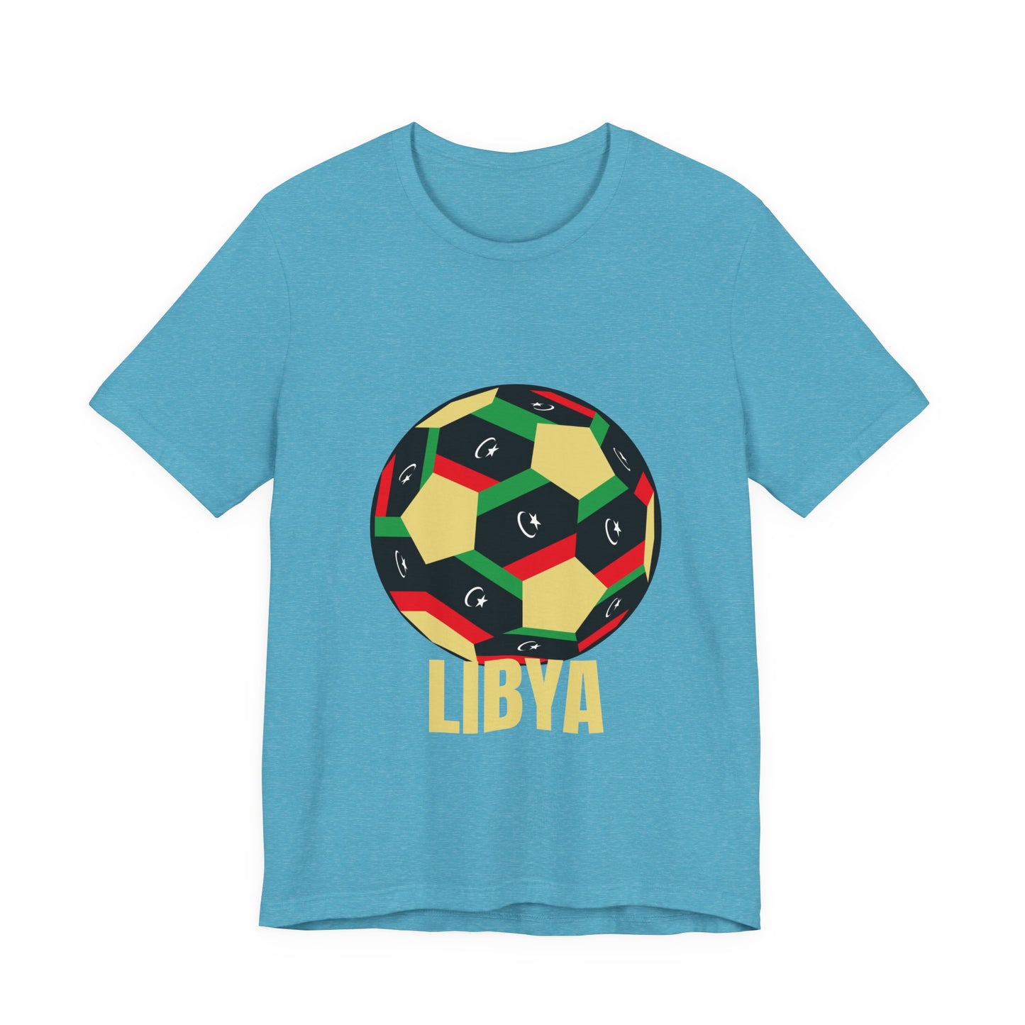 Libya Fan Specialty Soccer Ball Design T Shirt