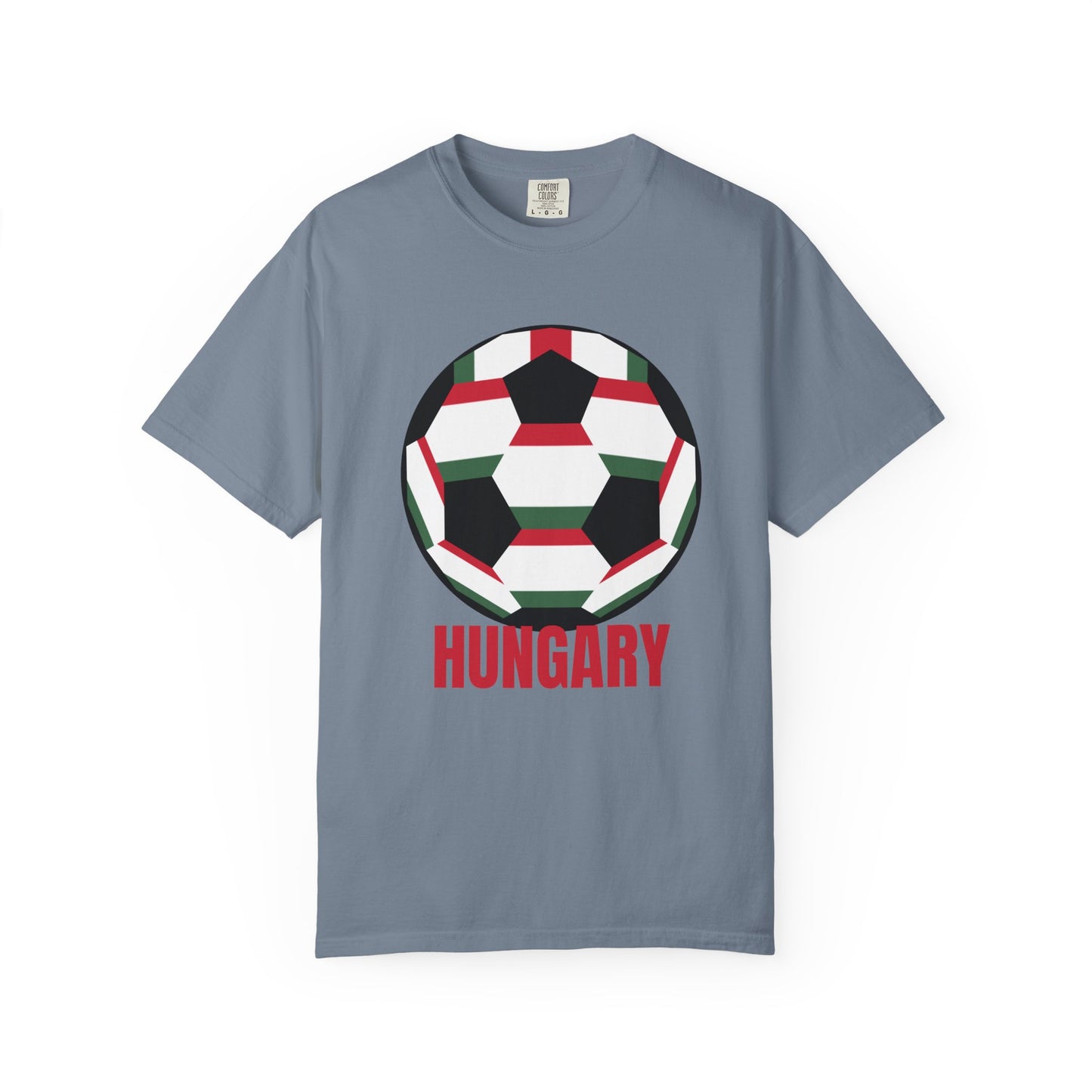 Hungary Fan Specialty Soccer Ball Design T Shirt Red Print