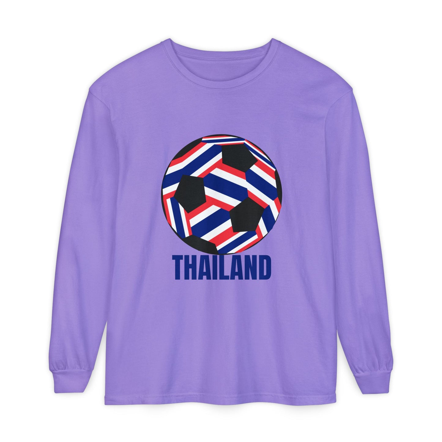Thailand Fan Specialty Soccer Ball Design Long Sleeve Tee