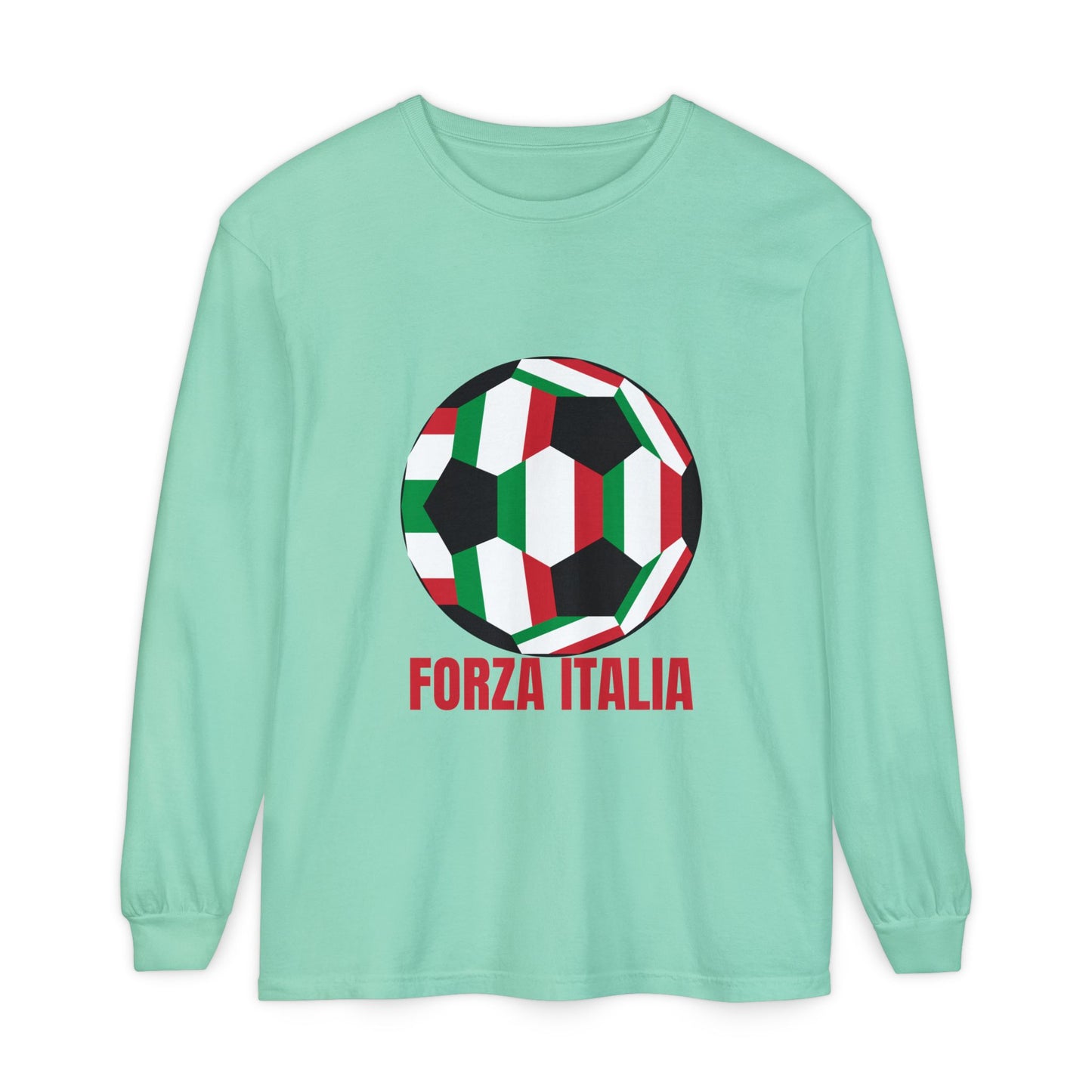 Forza Italia Fan Specialty Soccer Ball Long Sleeve Tee