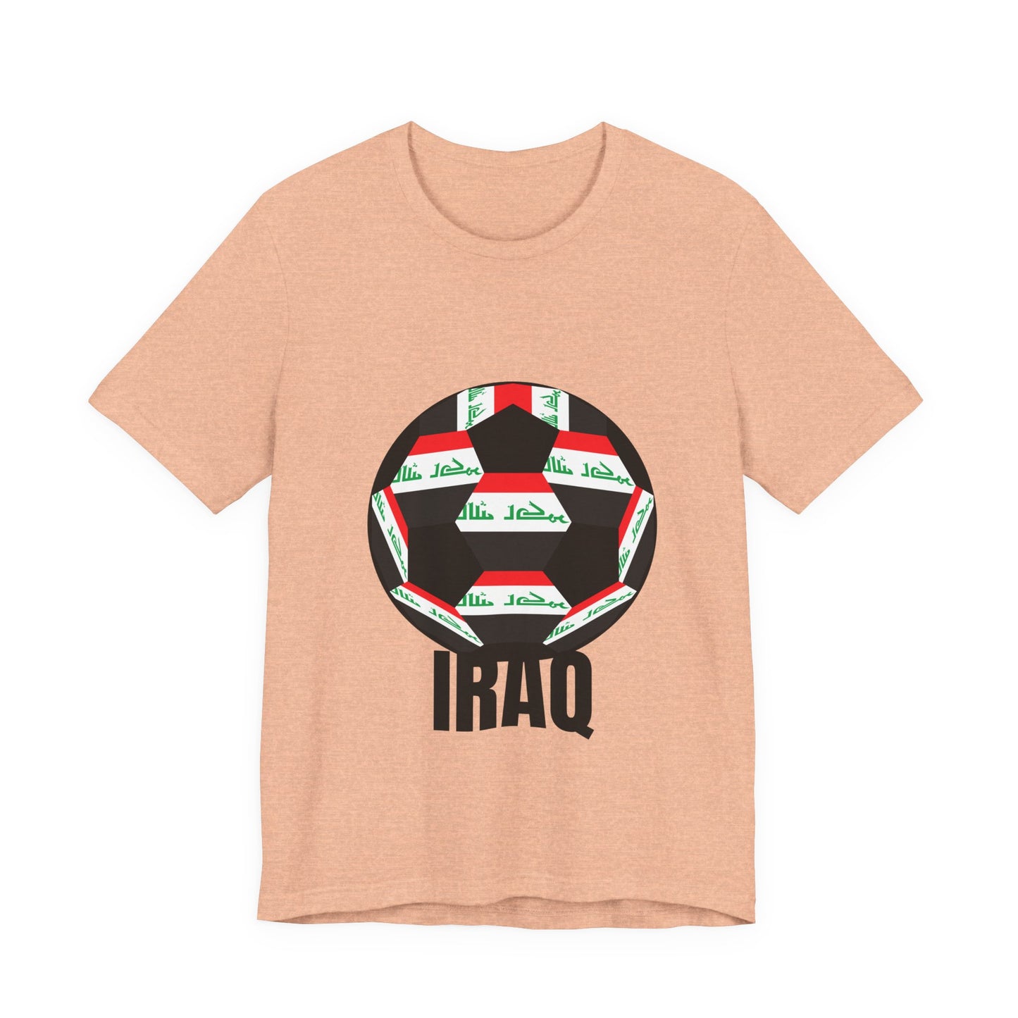 Iraq Fan Specialty Soccer Ball Design T Shirt