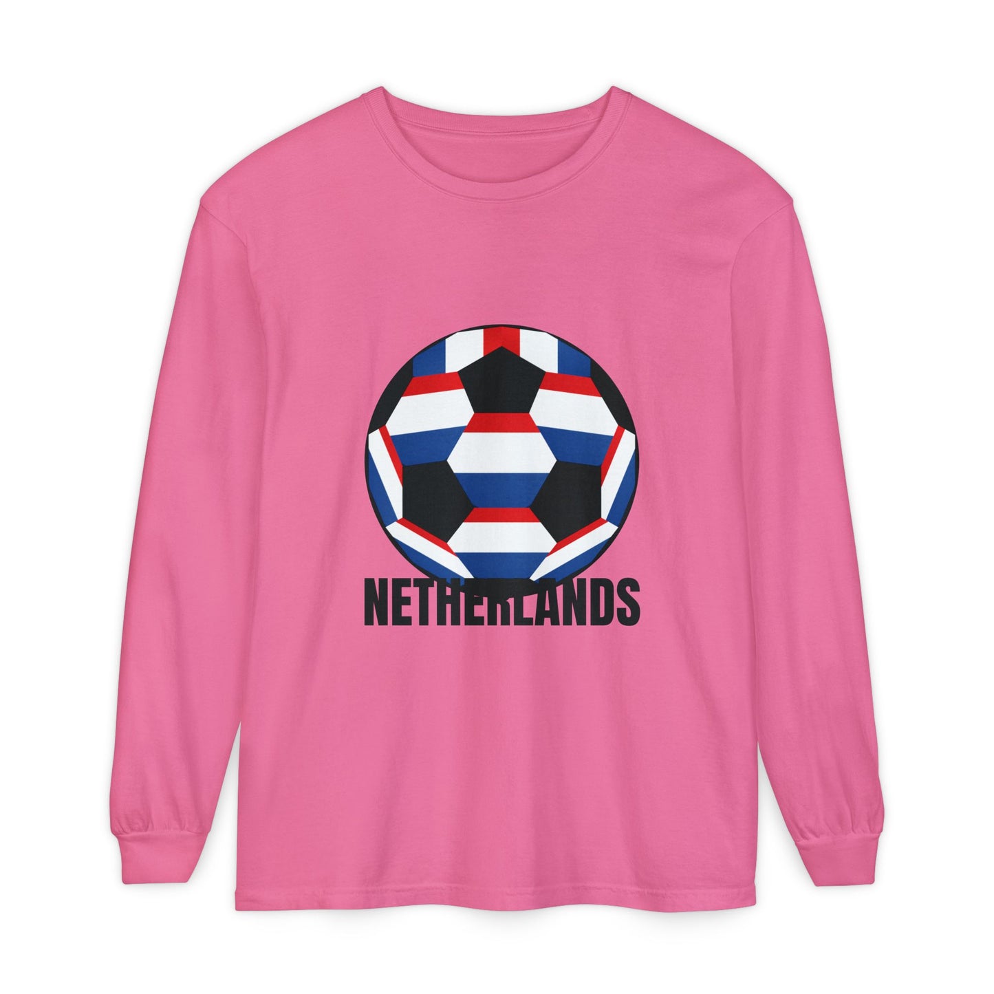 Netherlands Fan Specialty Soccer Ball Long Sleeve Tee