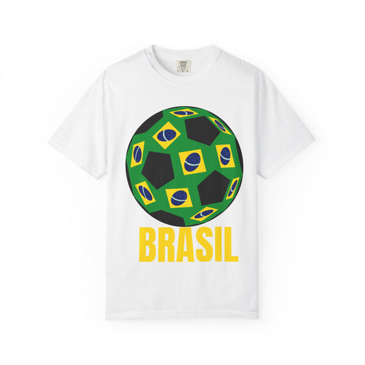 Brasil Fan Specialty Soccer Ball Design T Shirt