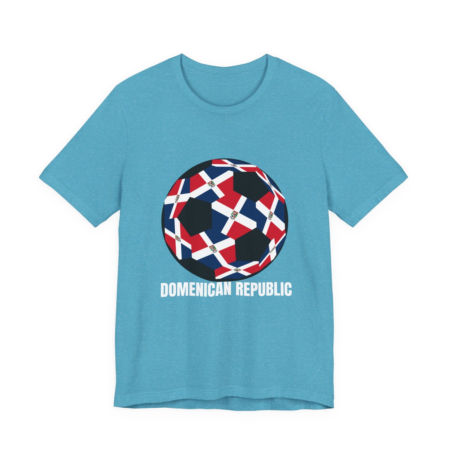 Domenican Republic Fan Specialty Soccer Ball Design T Shirt
