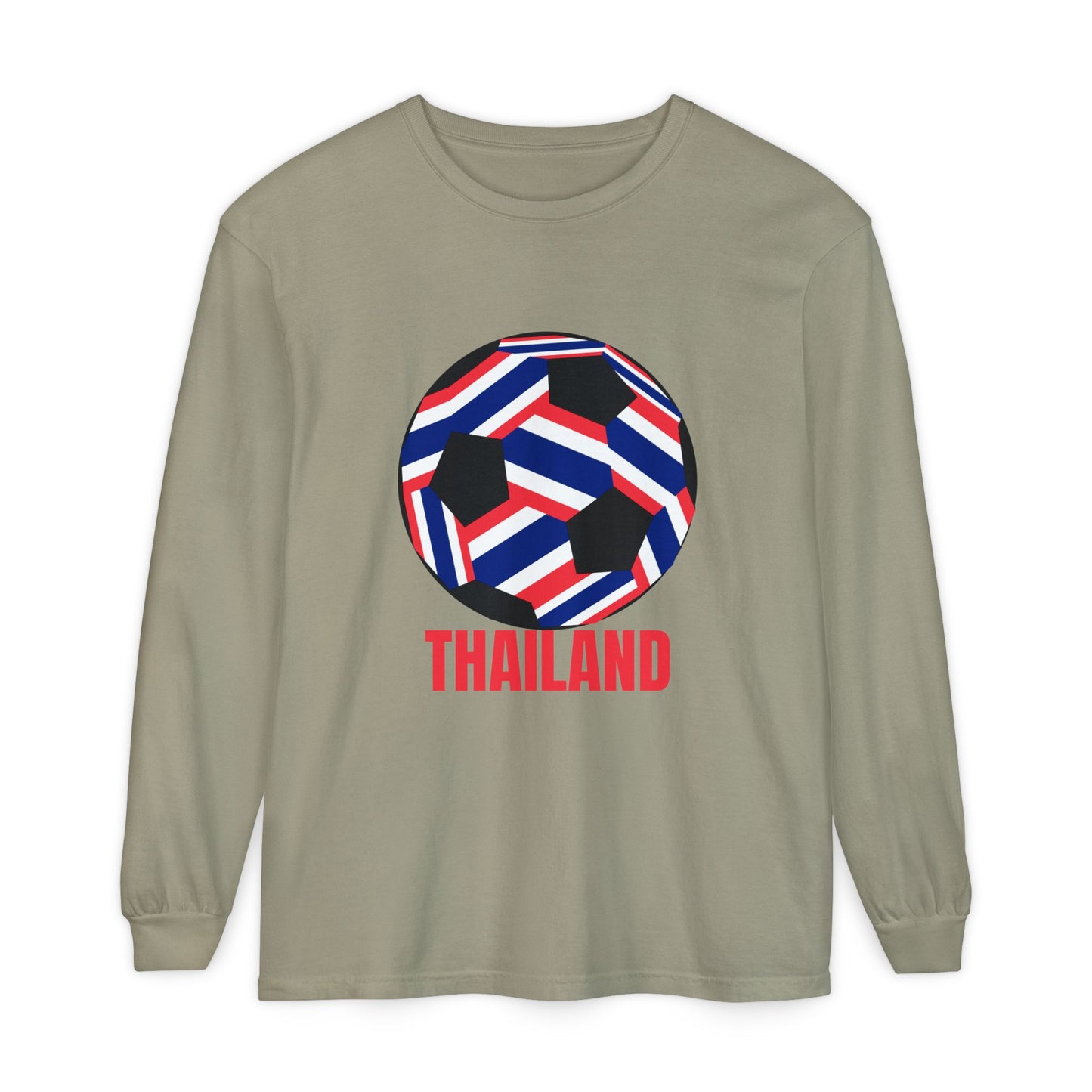 Thailand Fan Specialty Soccer Ball Design Long Sleeve T-Shirt