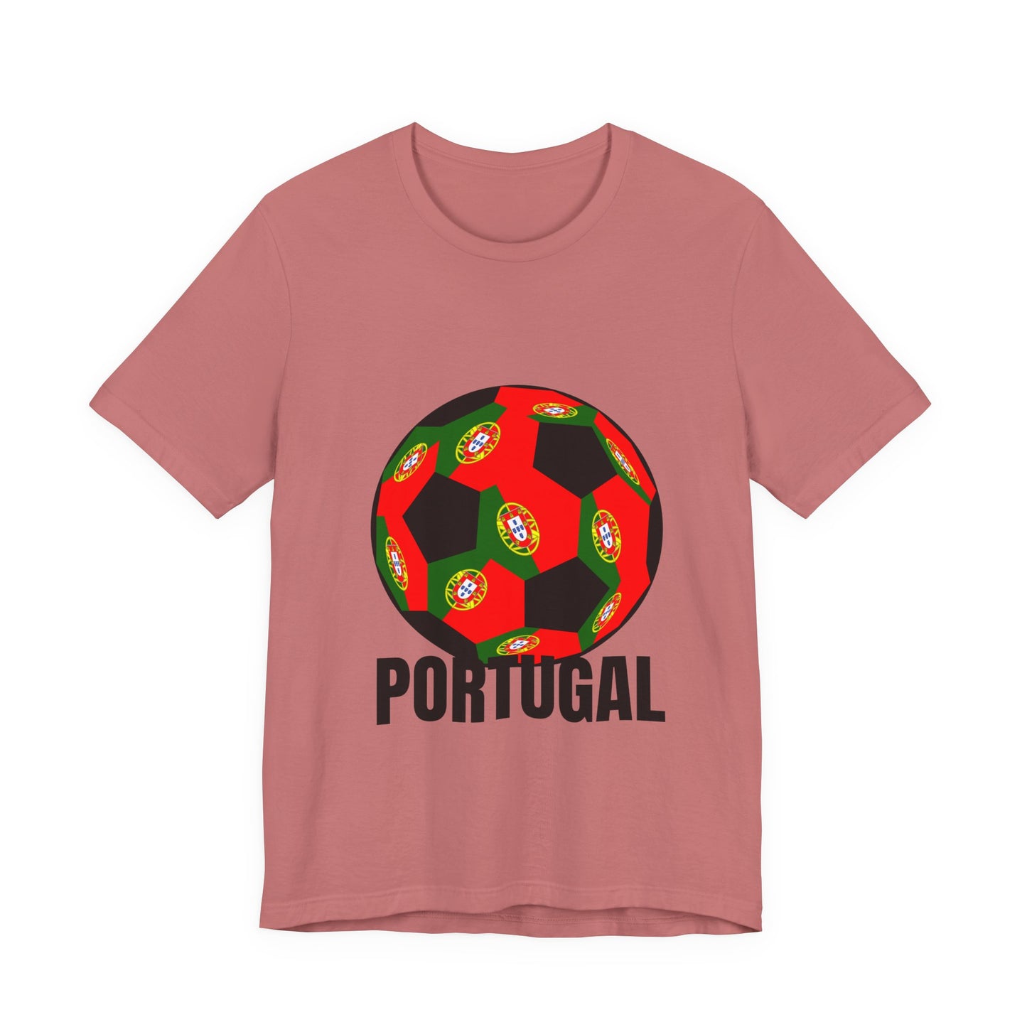 Portugal Fan Specialty Soccer Ball Design T Shirt