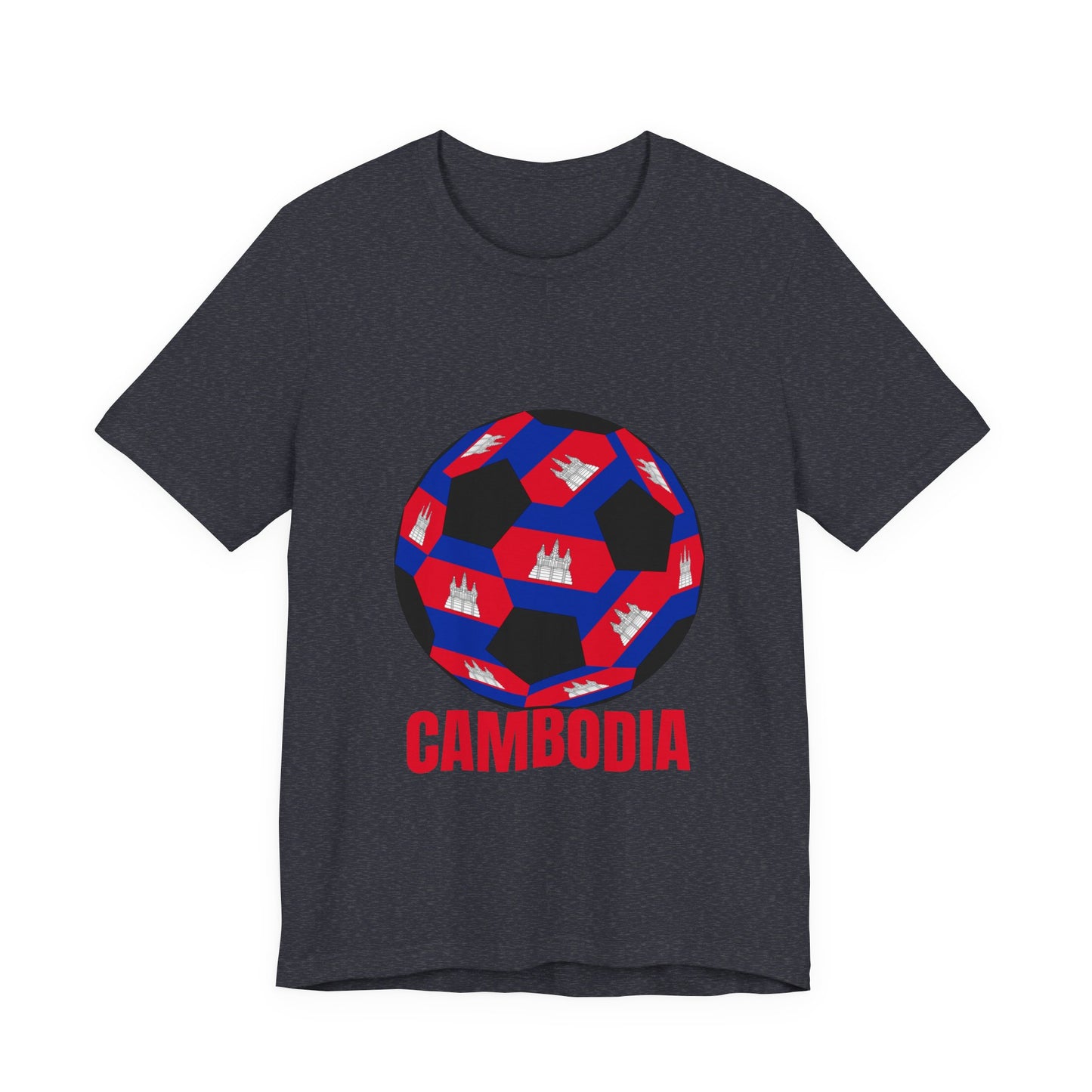 Cambodia Fan Specialty Soccer Ball Design T Shirt
