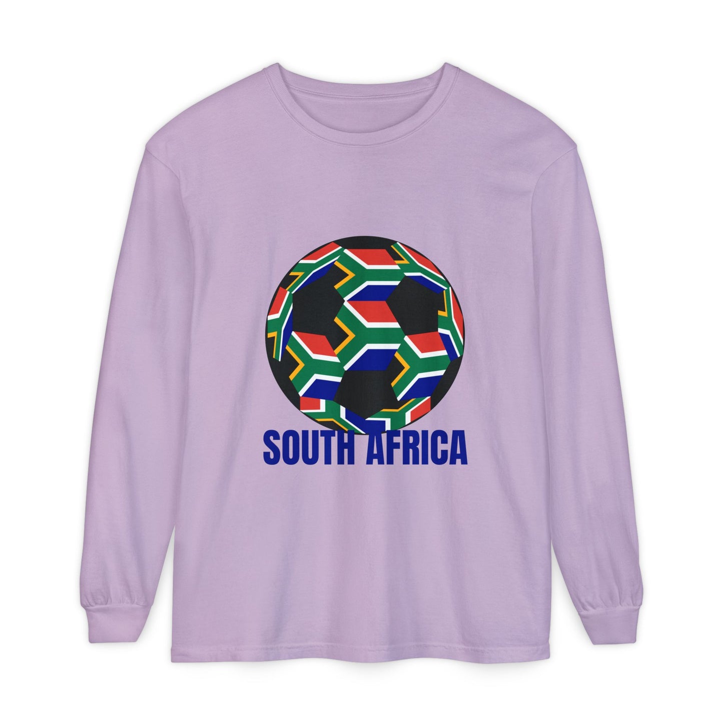 South Africa Fan Specialty Soccer Ball Design Long Sleeve Tee