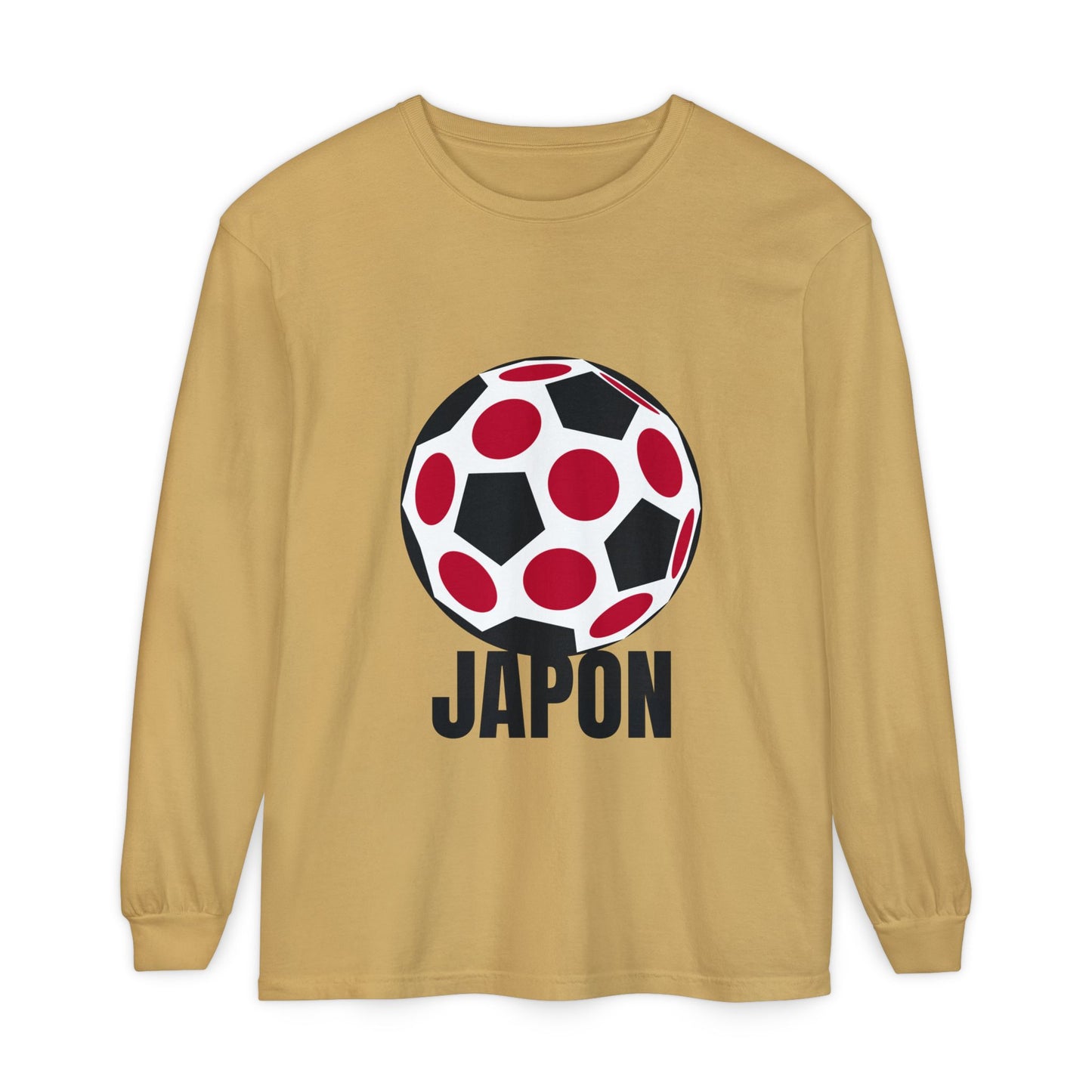 Japon Fan Specialty Soccer Ball Design Long Sleeve Tee