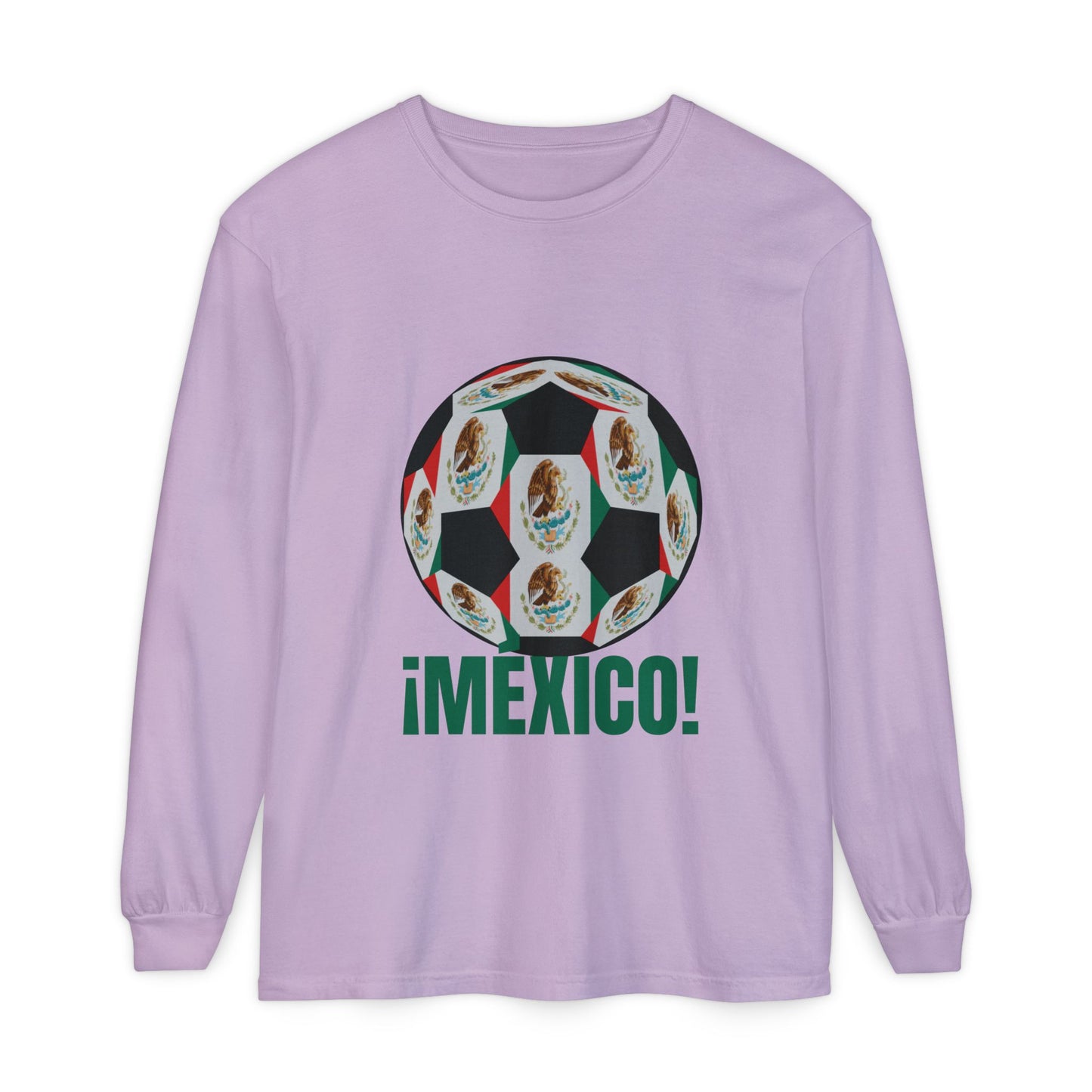 !Mexico! Fan Specialty Soccer Ball Design Long Sleeve