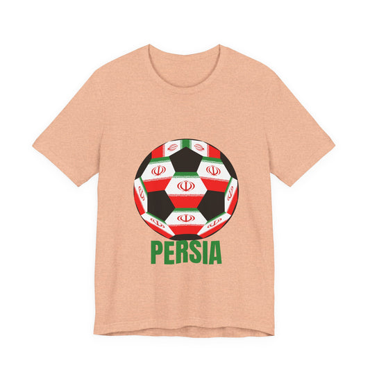 Persia Fan Specialty Soccer Ball Design T Shirt