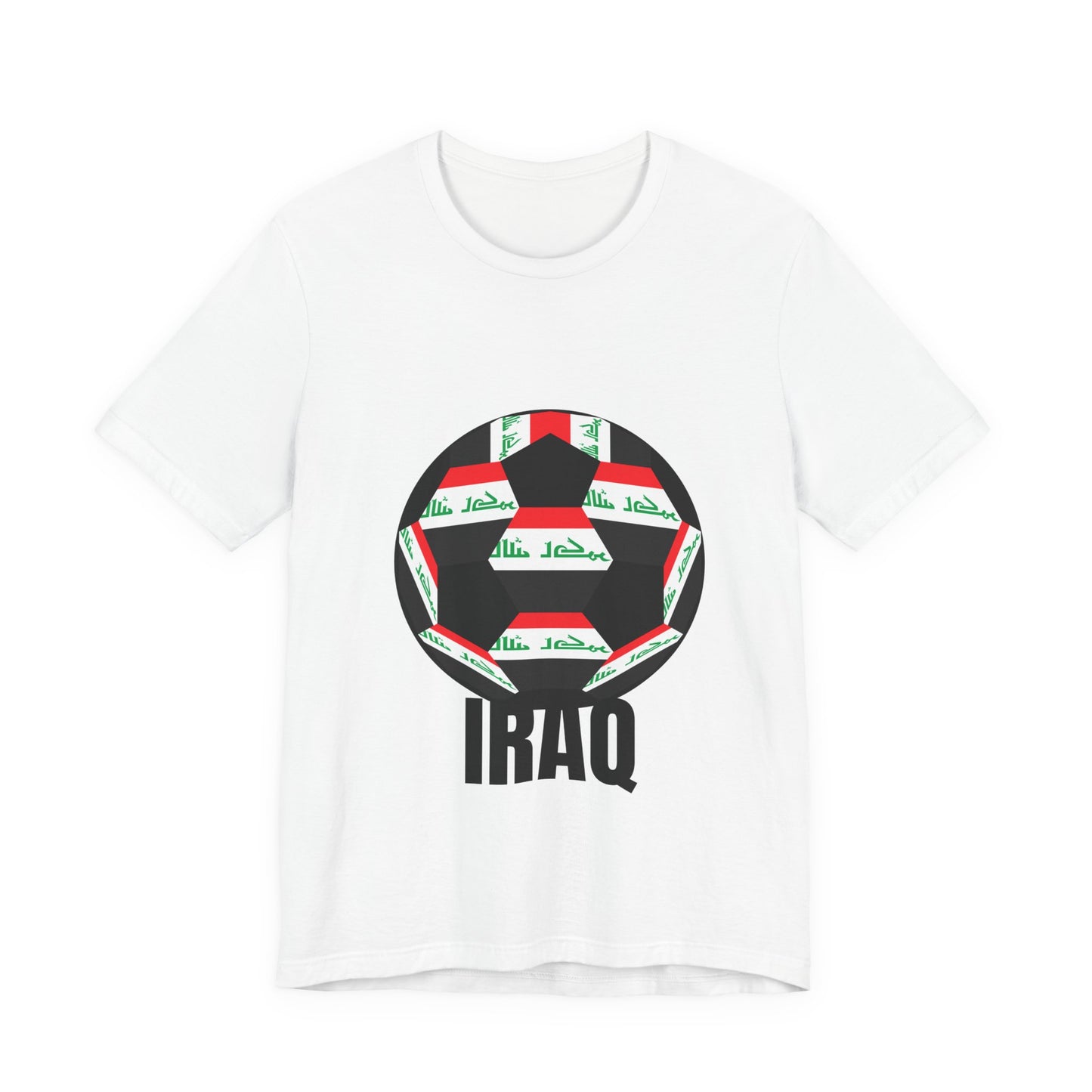 Iraq Fan Specialty Soccer Ball Design T Shirt