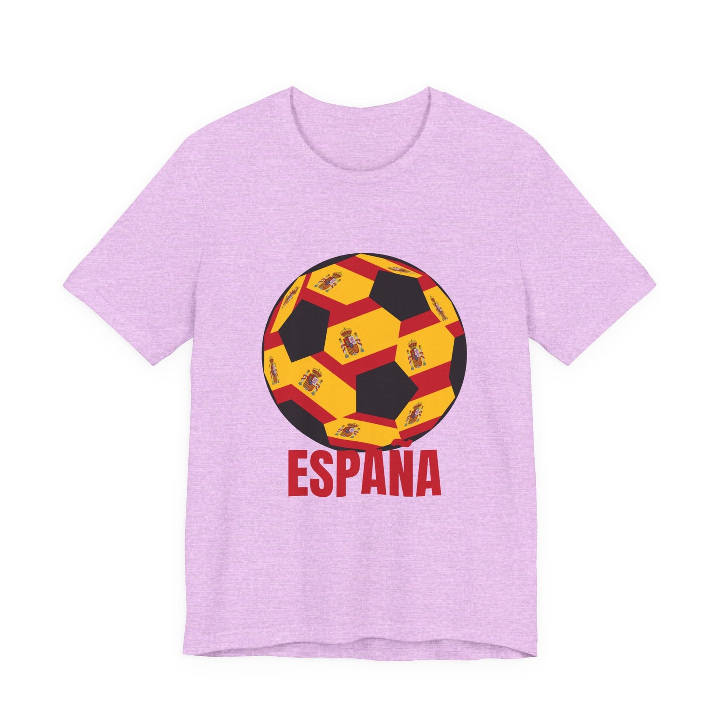 España Soccer Ball Design T-Shirt Red Text