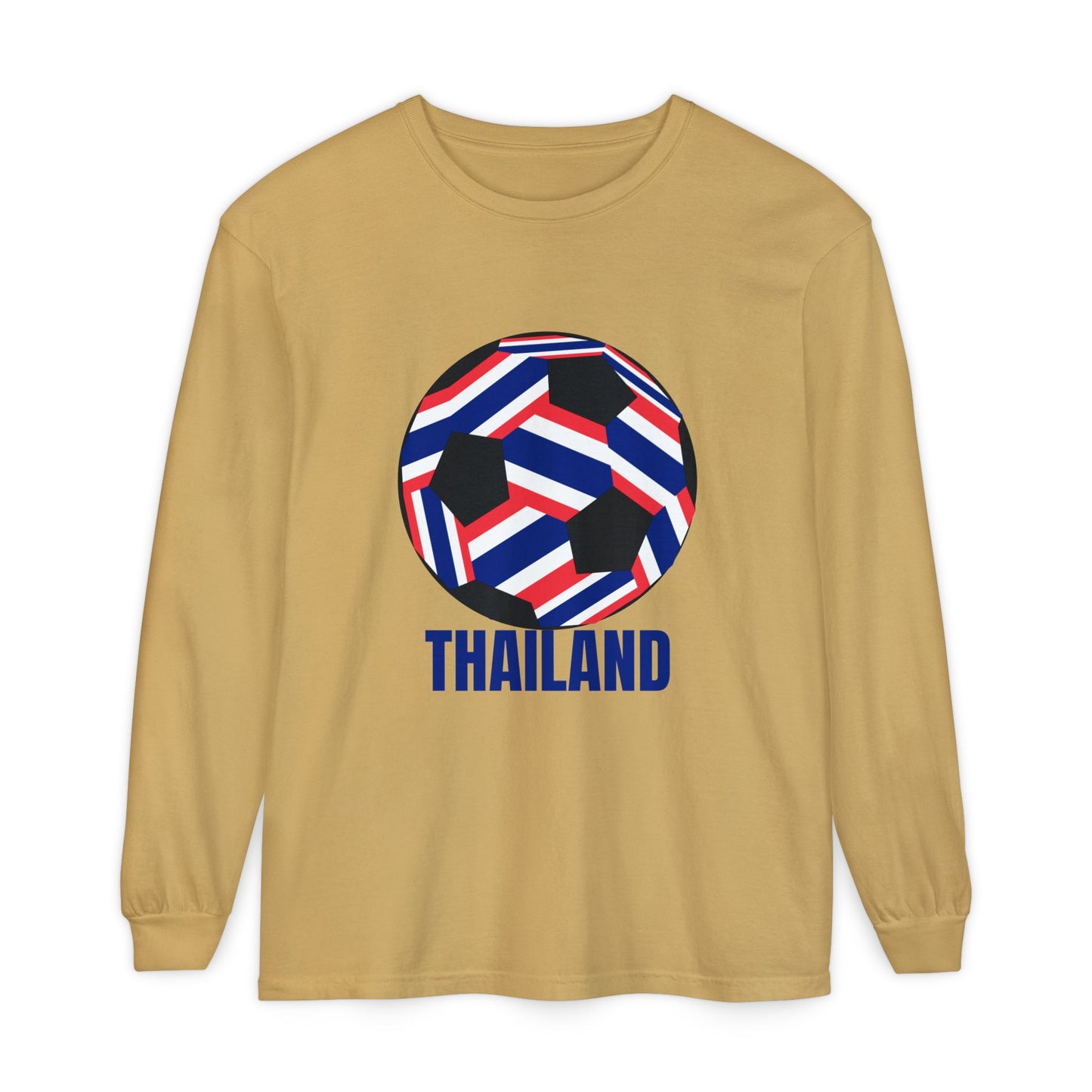 Thailand Fan Specialty Soccer Ball Design Long Sleeve Tee