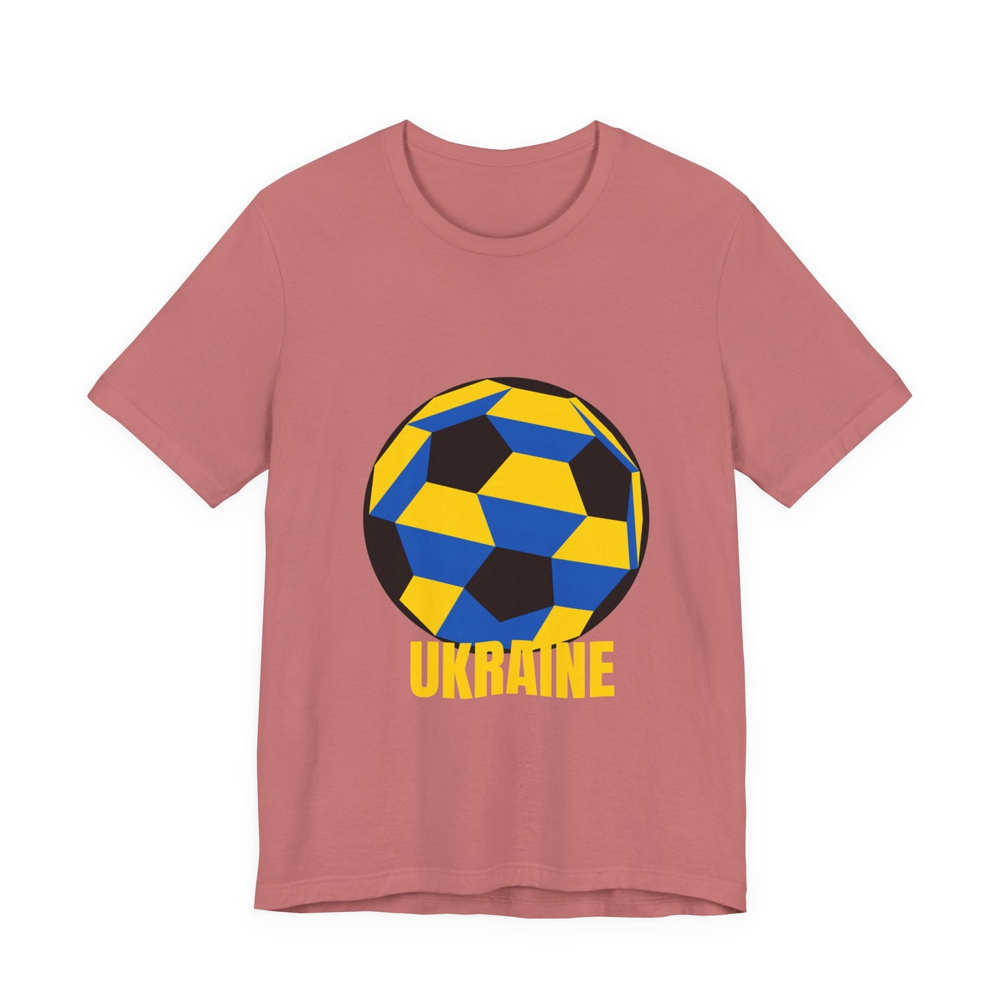 Ukraine Fan Specialty Soccer Ball Design T Shirt