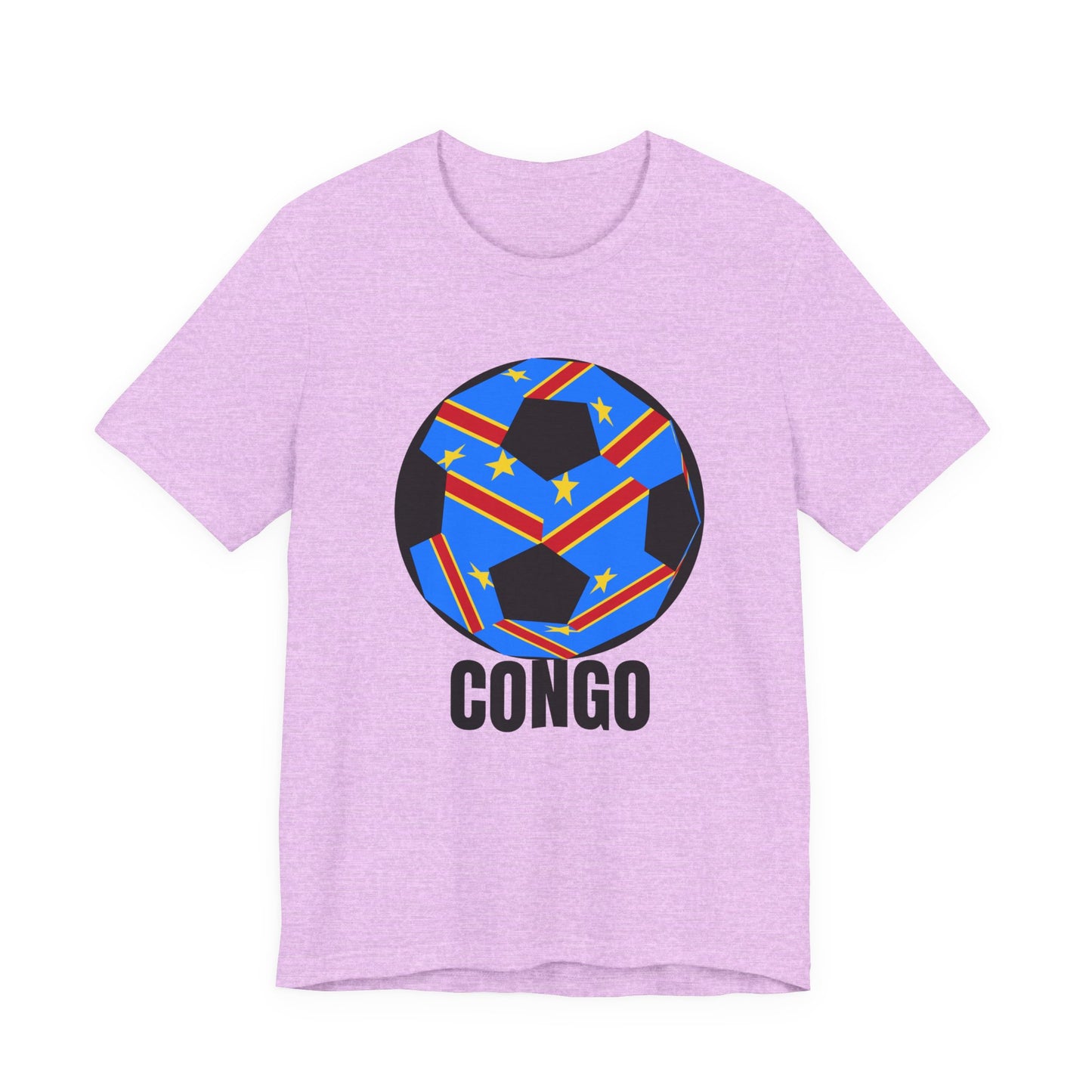 Congo Fan Specialty Soccer Ball Design T Shirt Black Text
