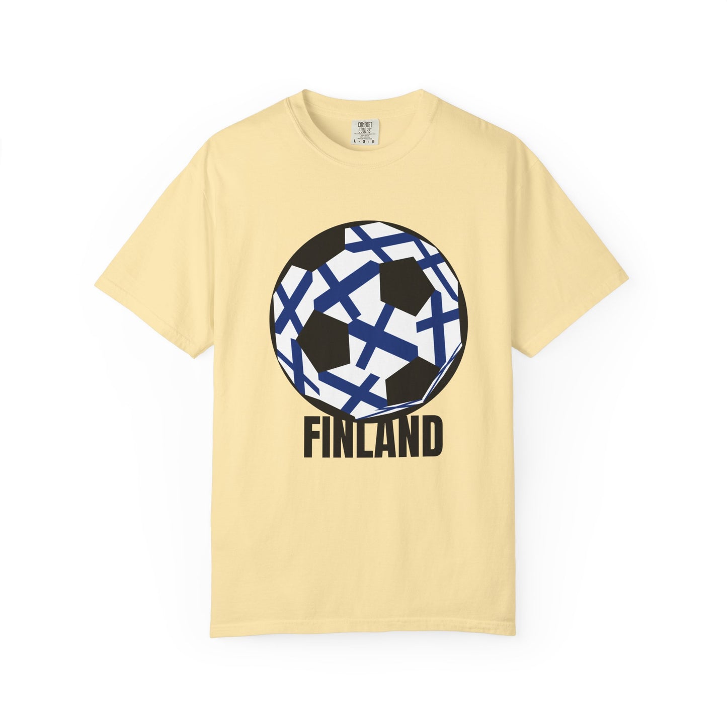 Finland Fan Specialty Soccer Ball Design T Shirt