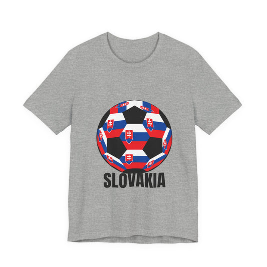 Slovakia Fan Specialty Soccer Ball Design T Shirt