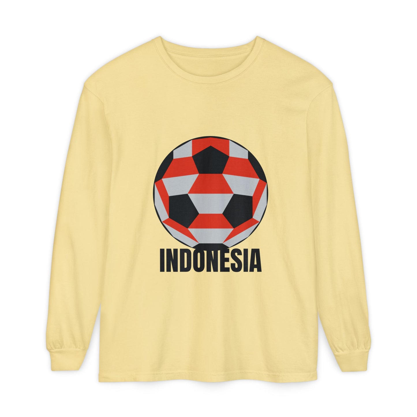 Indonesia Fan Specialty Soccer Ball Design Long Sleeve Shirt