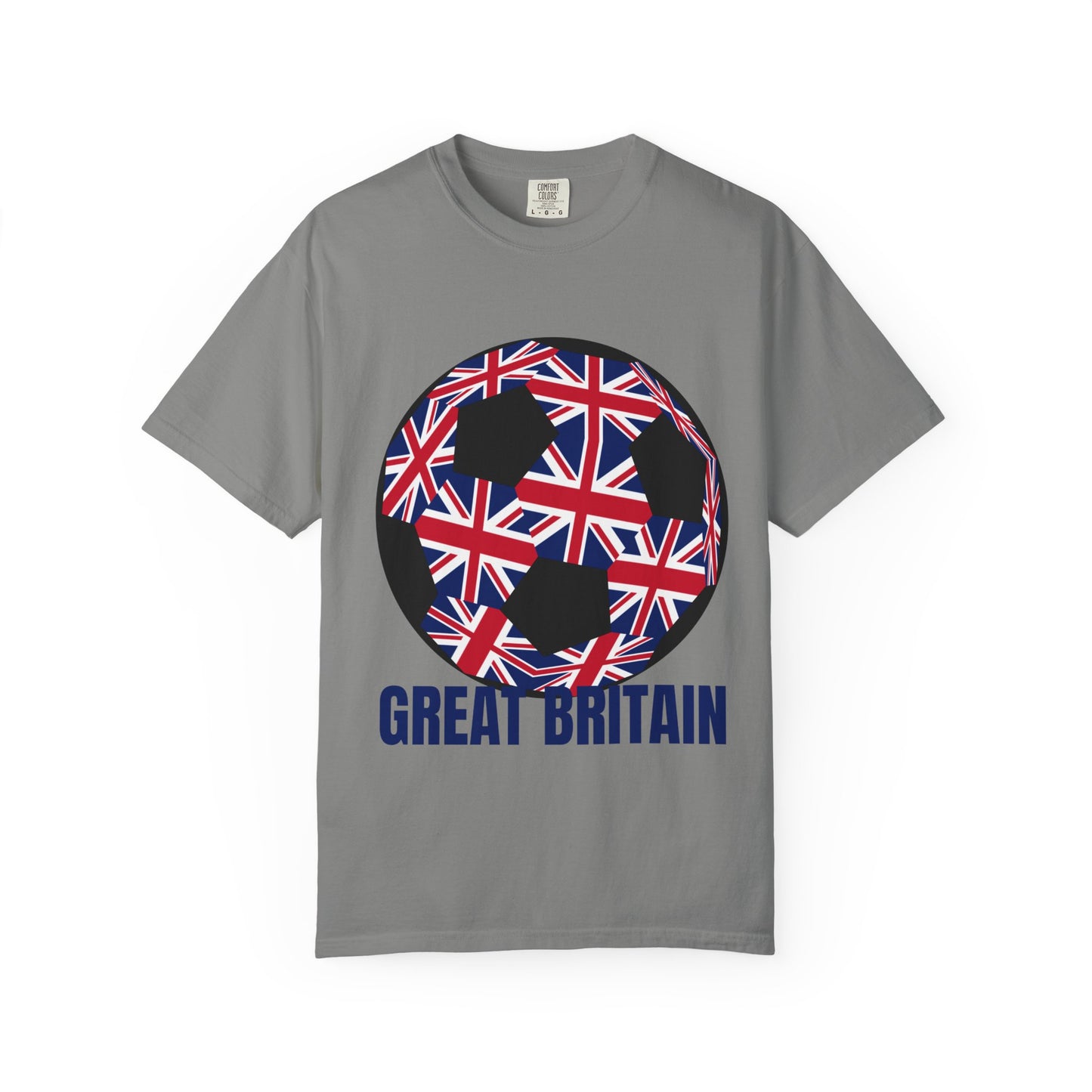 Great Britain Fan Specialty Soccer Ball Design T Shirt