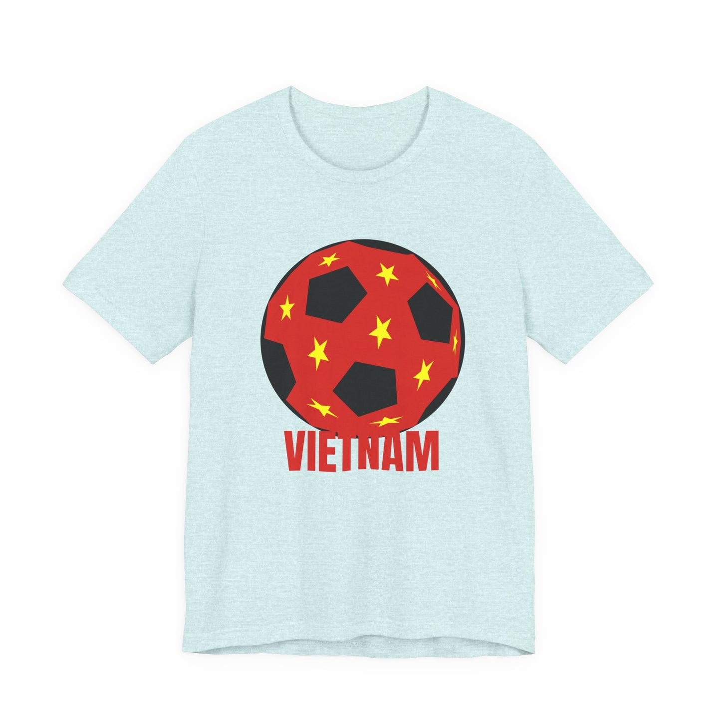 Vietnam Fan Specialty Soccer Ball Design T Shirt Red Text