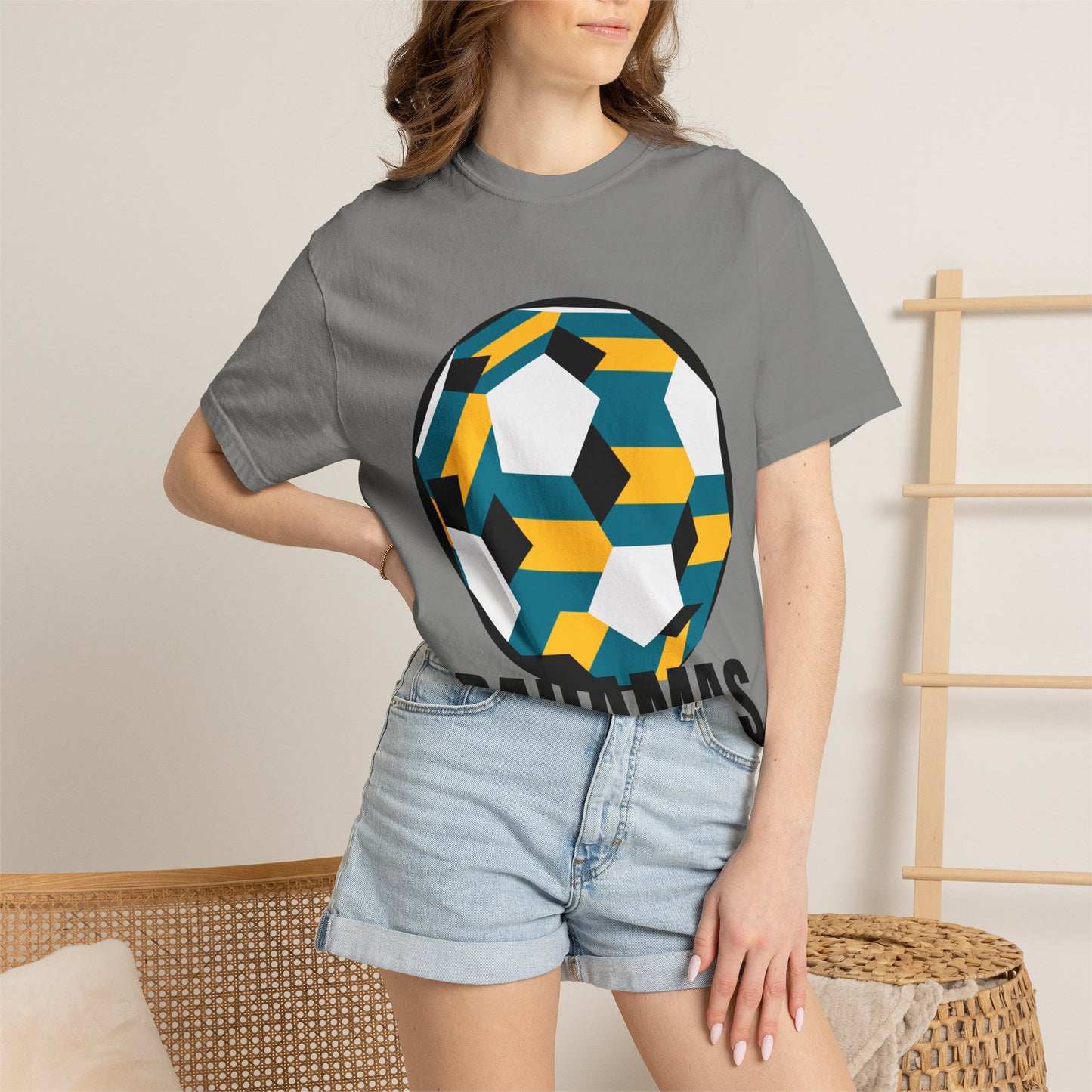 Bahamas Fan Specialty Soccer Ball Design T Shirt